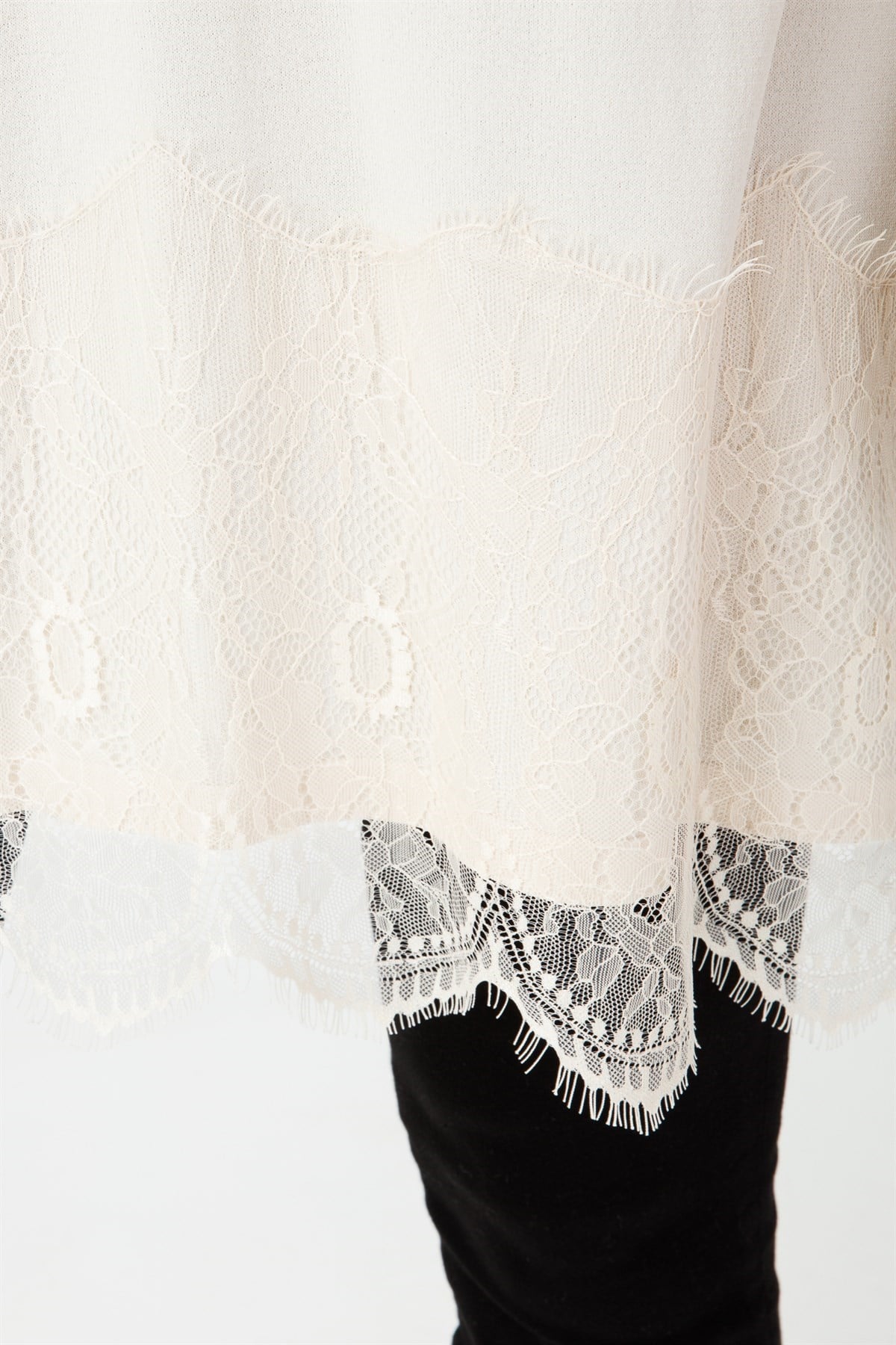 DANTELLİ RAYON TUNİK BEJ