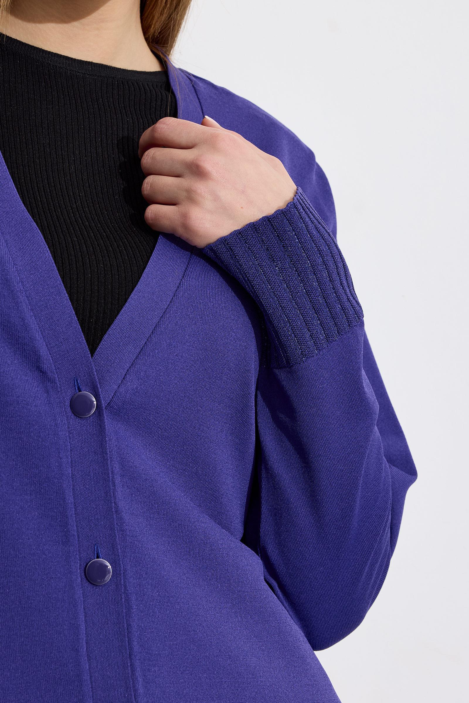 Eteği Simli Önden Düğmelı Rayon Hırka K.MOR