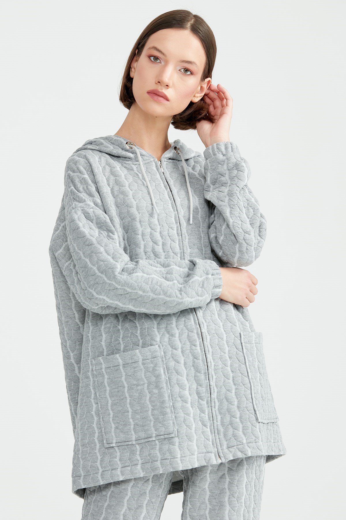 Kapitone Eşofman Takımı GRİ