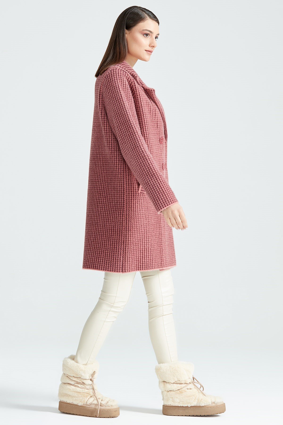 KAZAYAĞI DESENLİ ANGORA KABAN PUDRA