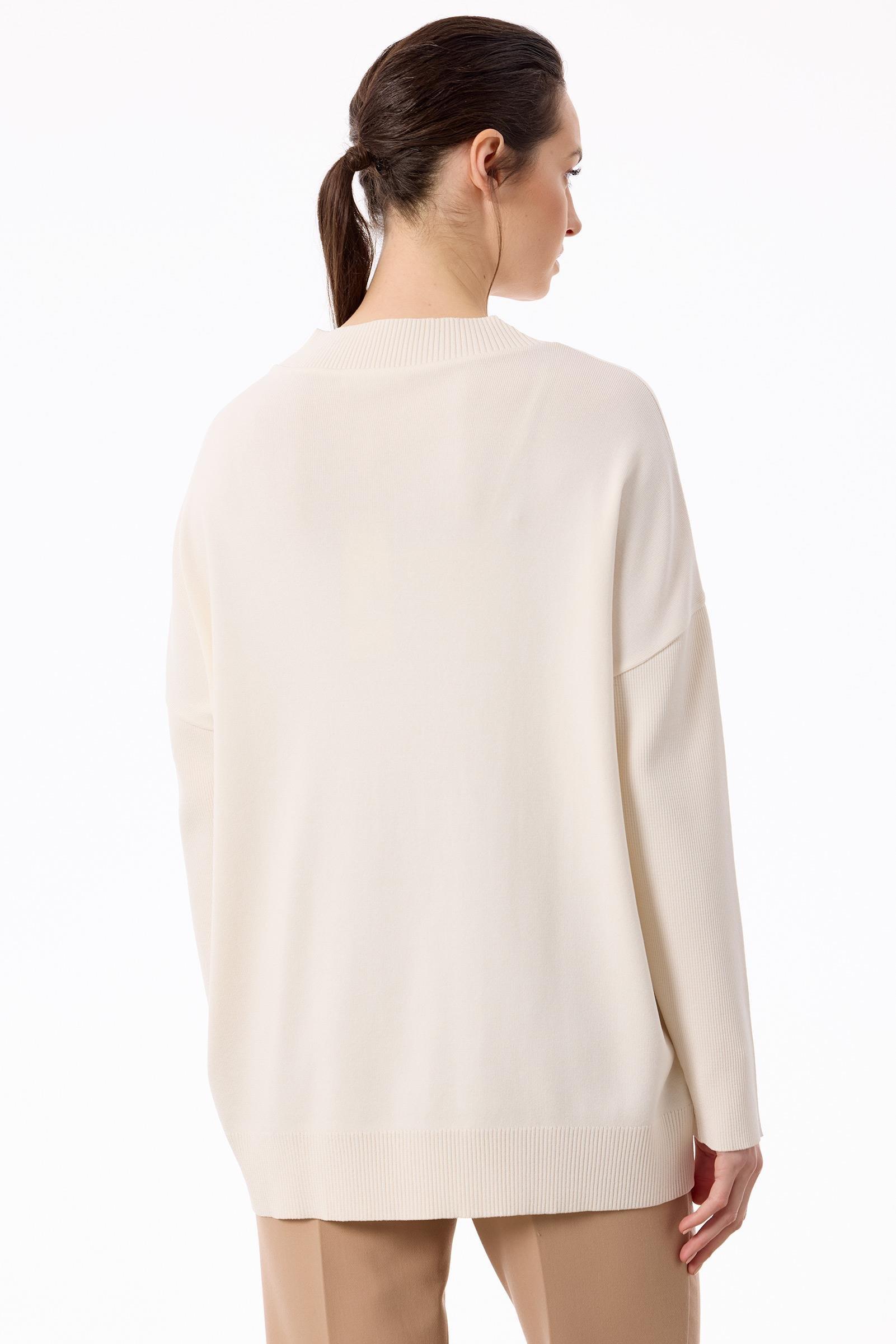 Kumaş Garnili Rayon Bluz VANİLYA