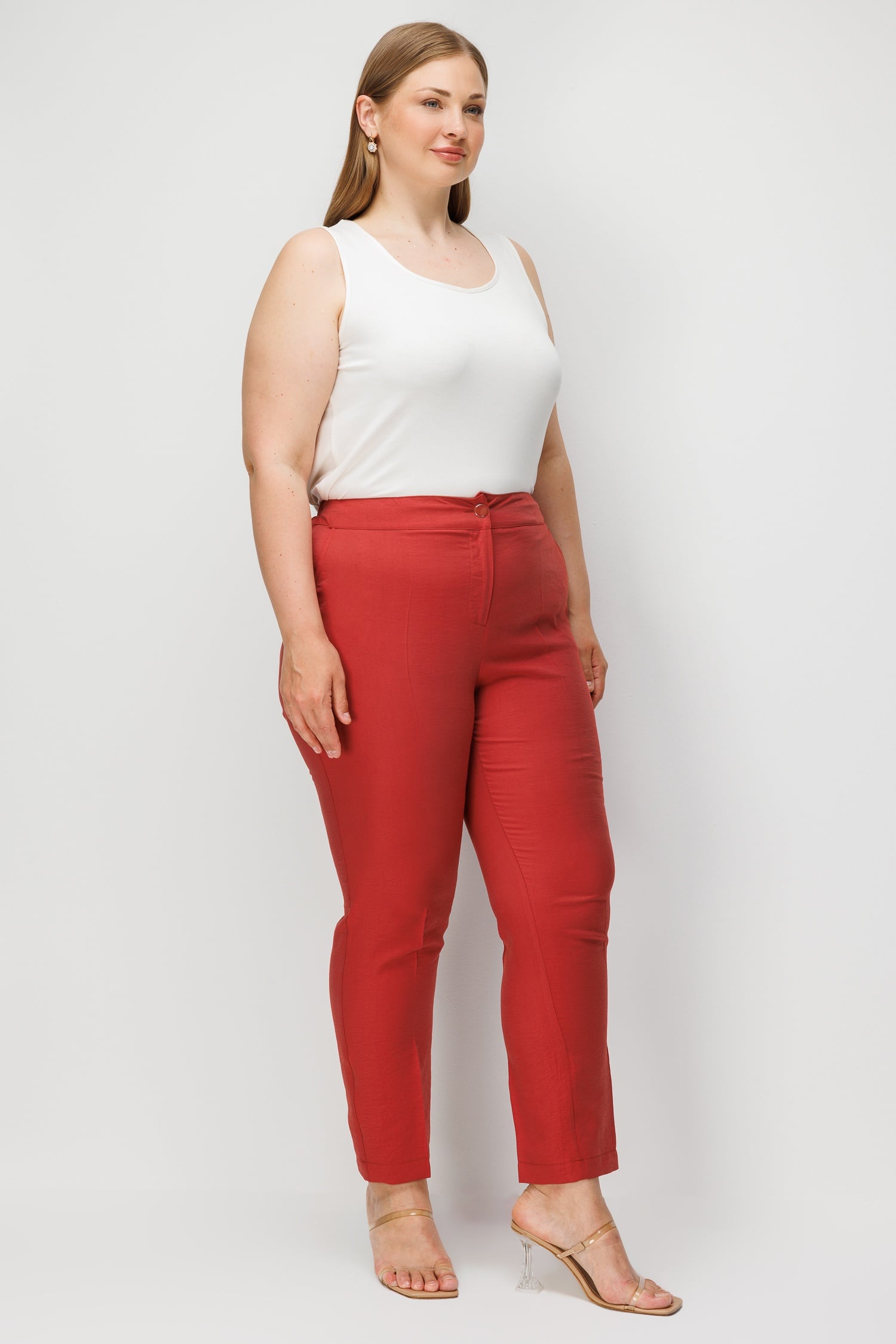 Modailgi  Bel Arkası Lastikli Pantolon - 40358,40360,40365 Bordo