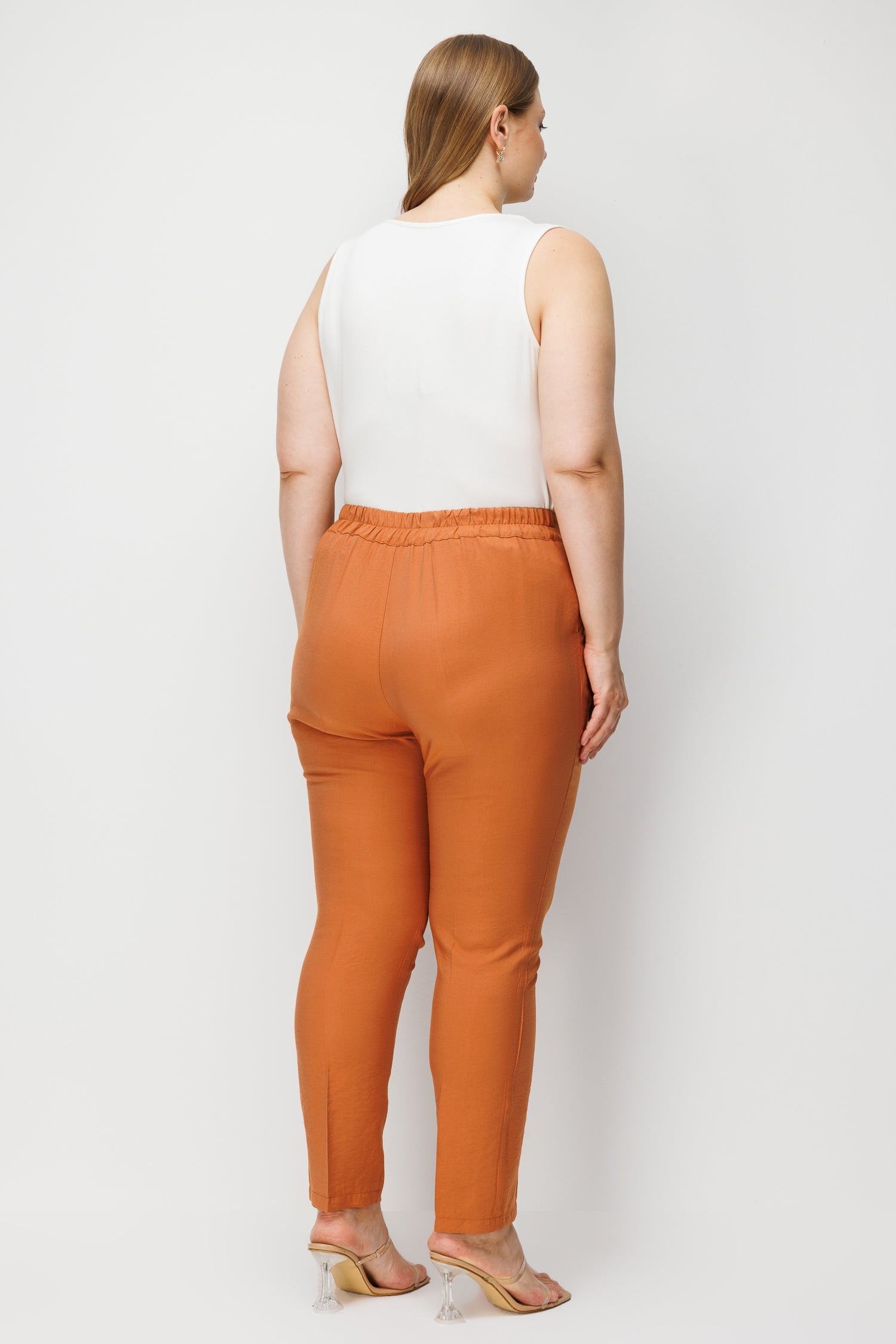 Modailgi  Bel Arkası Lastikli Pantolon - 40358,40360,40365 Tarçın
