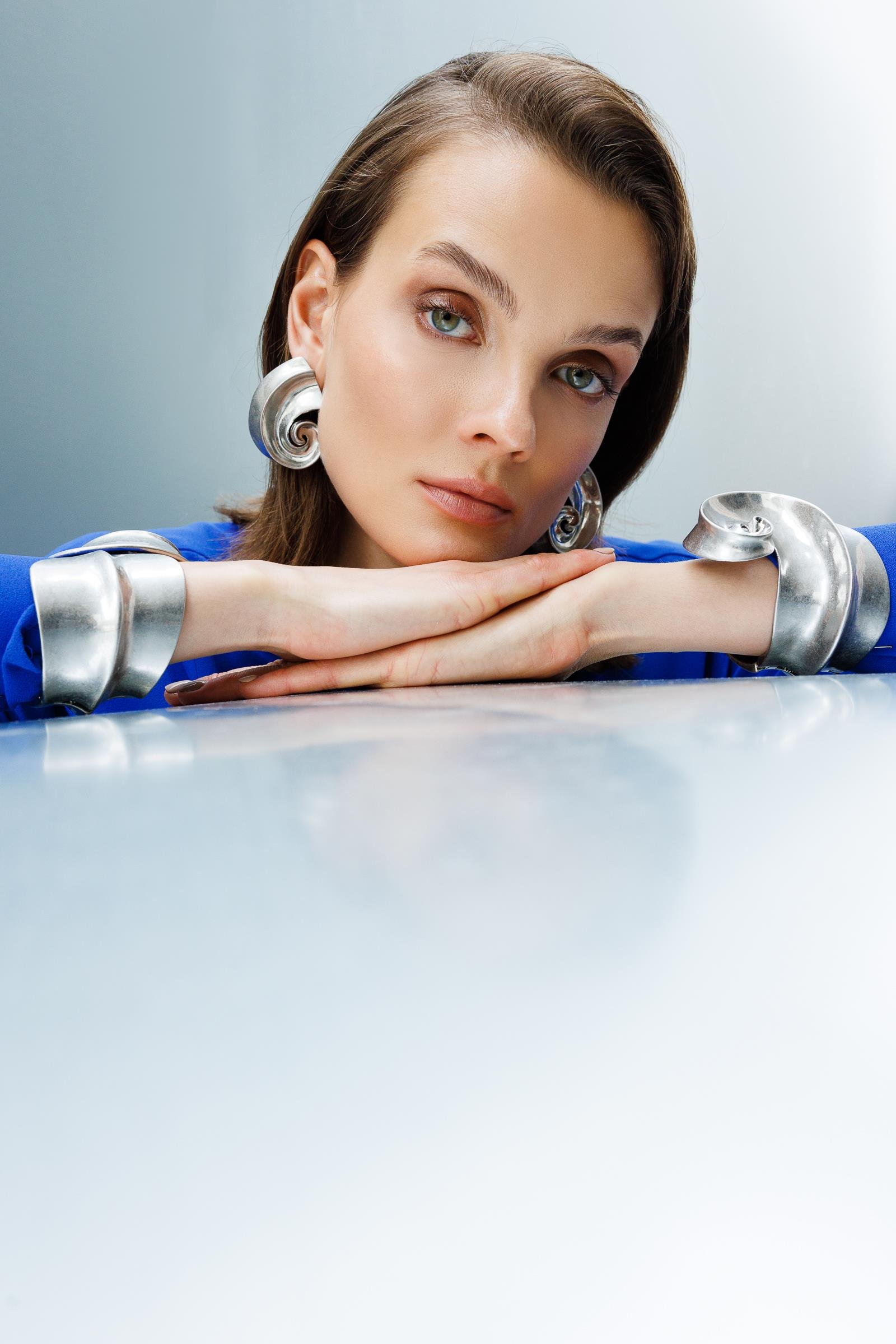 Modailgi  Belden Pencereli Halka Tokalı Elbise Saks