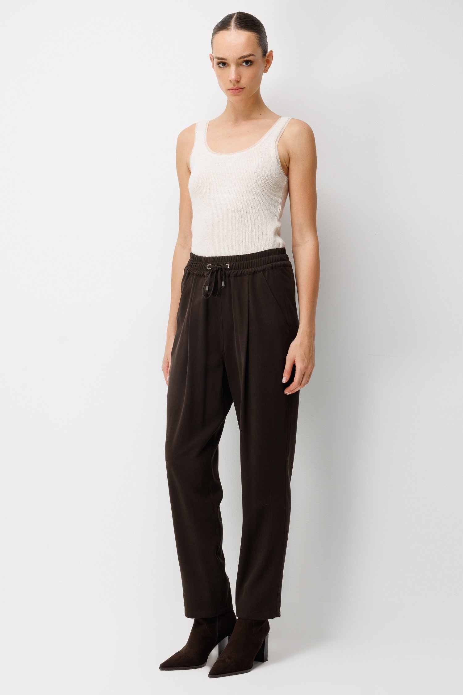 Modailgi  Beli Lastikli Pantolon - 75240 Kahve