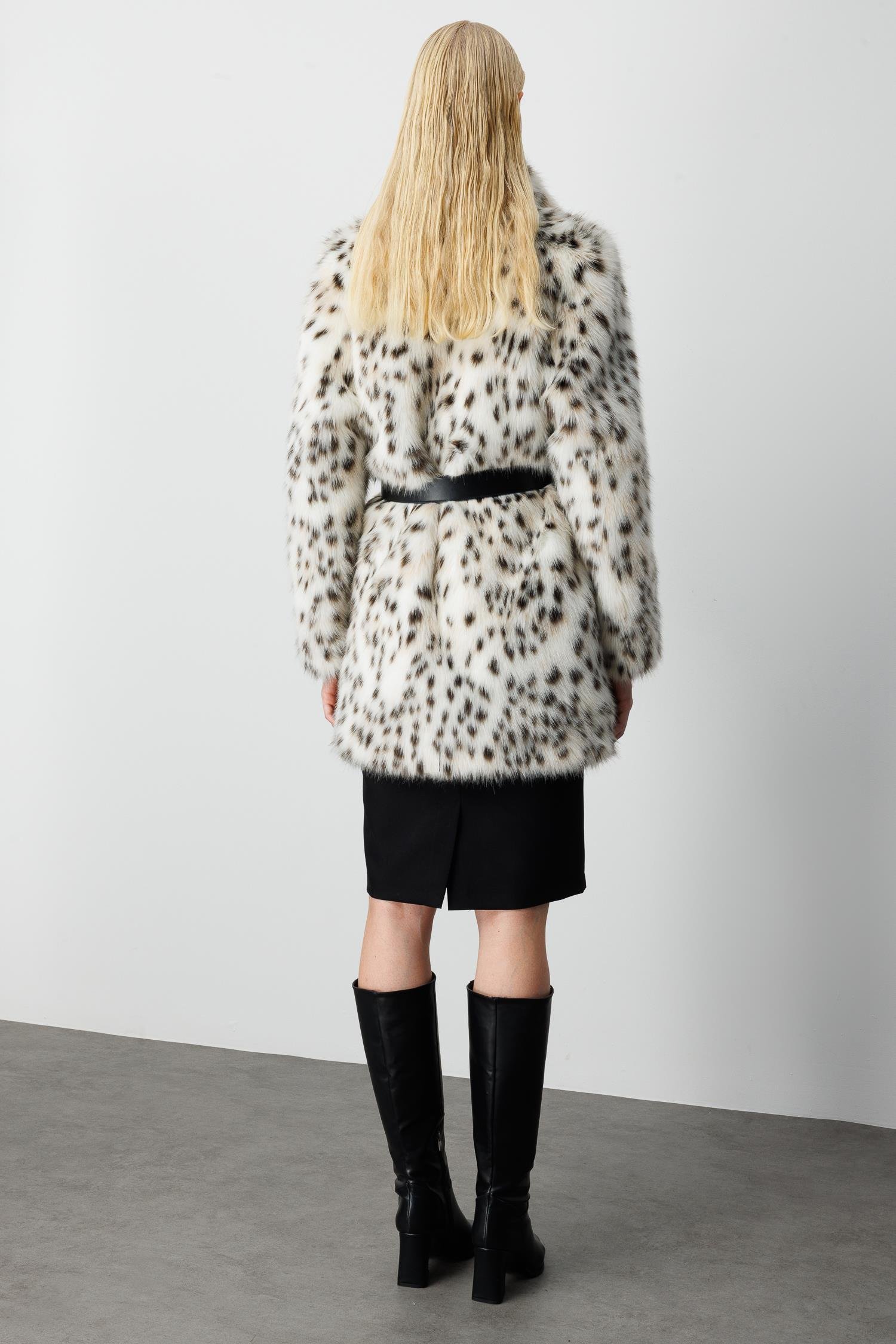 Modailgi  Beli Tünelli Leopar Desen Alcantara Kaban Orijinal