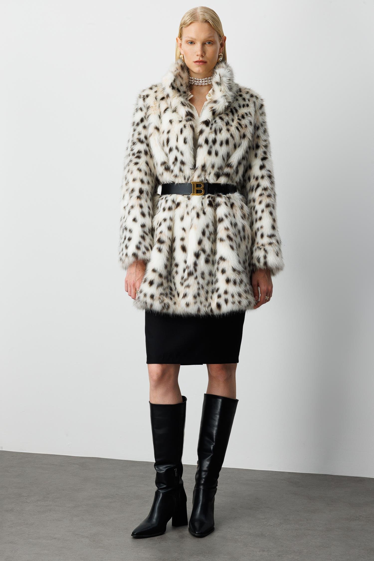 Modailgi  Beli Tünelli Leopar Desen Alcantara Kaban Orijinal