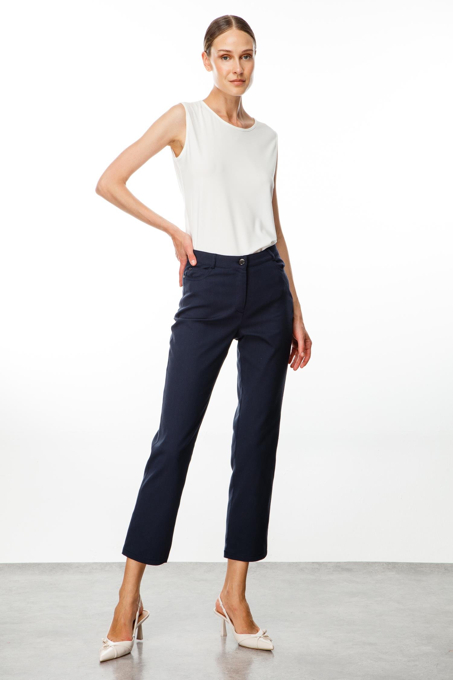 Modailgi  Beş Cep Dar Paça Pamuk Pantolon Lacivert