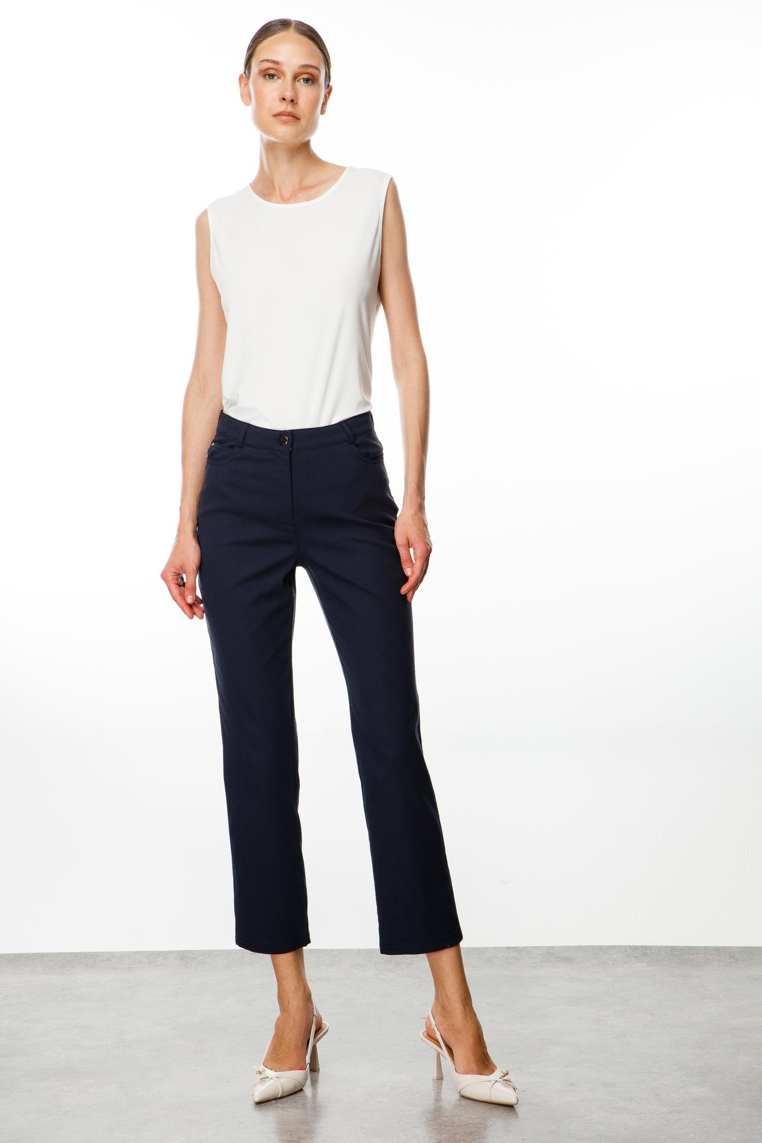 Modailgi  Beş Cep Dar Paça Pamuk Pantolon Lacivert