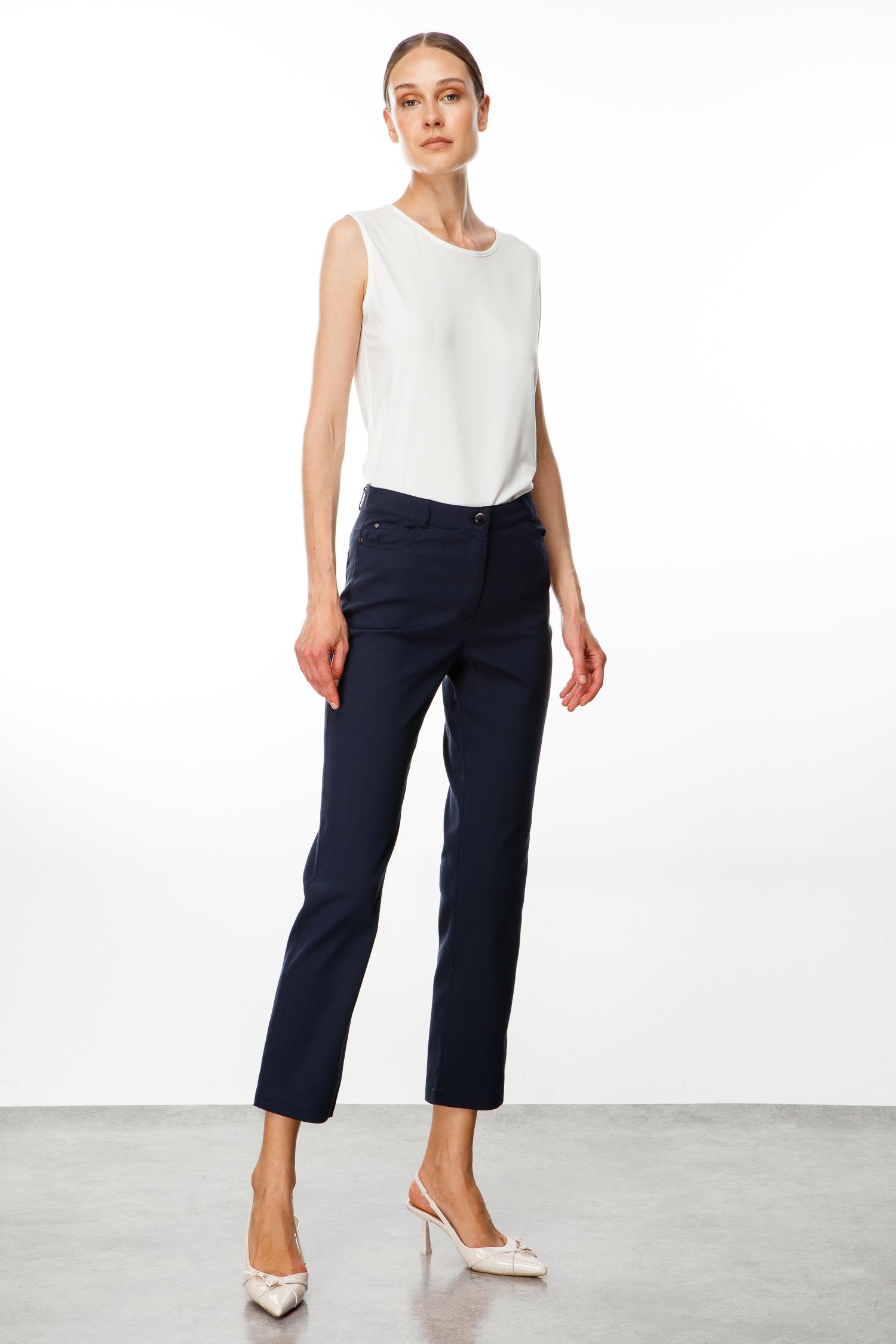 Modailgi  Beş Cep Dar Paça Pamuk Pantolon Lacivert