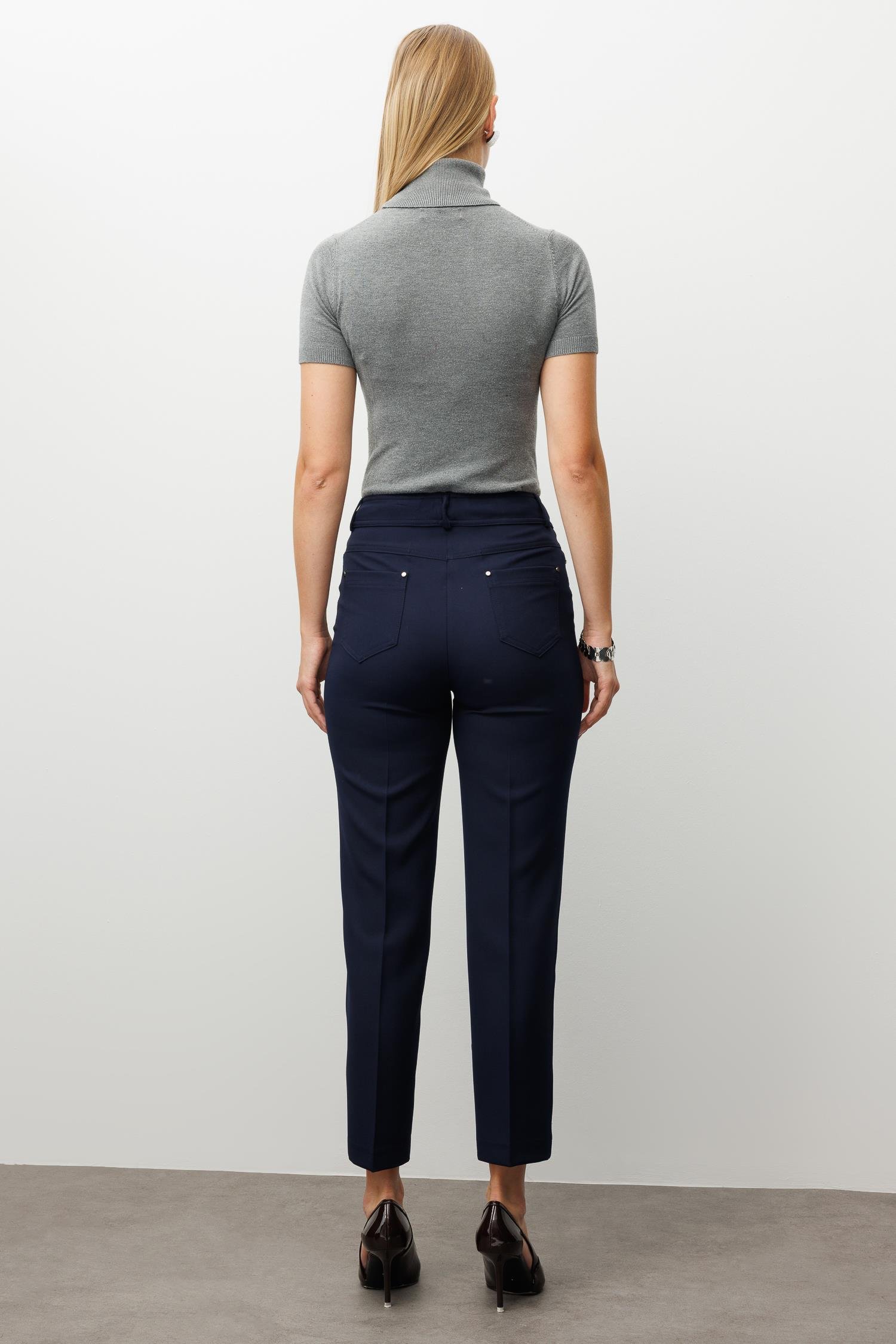 Modailgi  Beş Cep Dar Paça Pantolon Lacivert