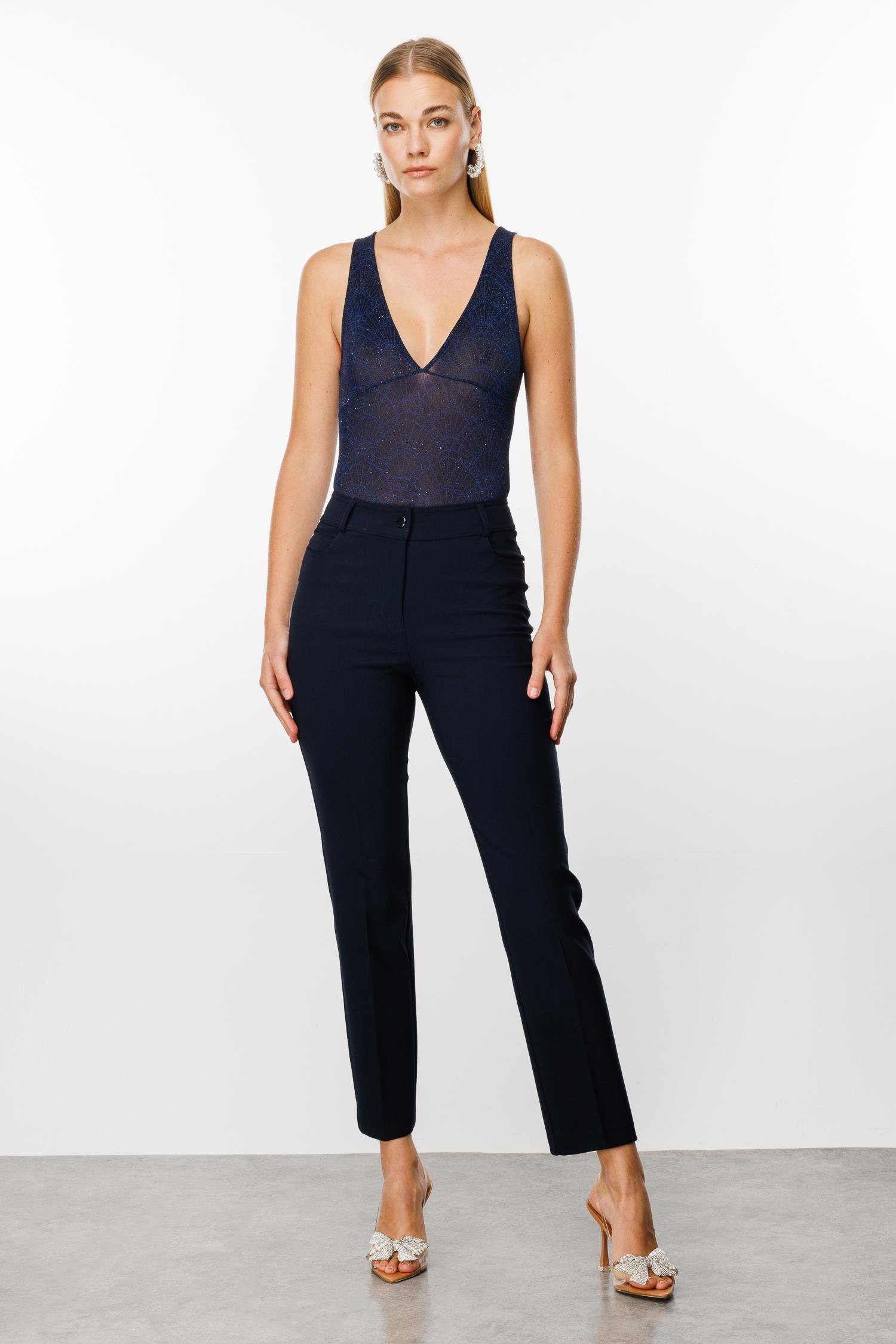 Modailgi  Beş Cep Dar Paça Pantolon Lacivert