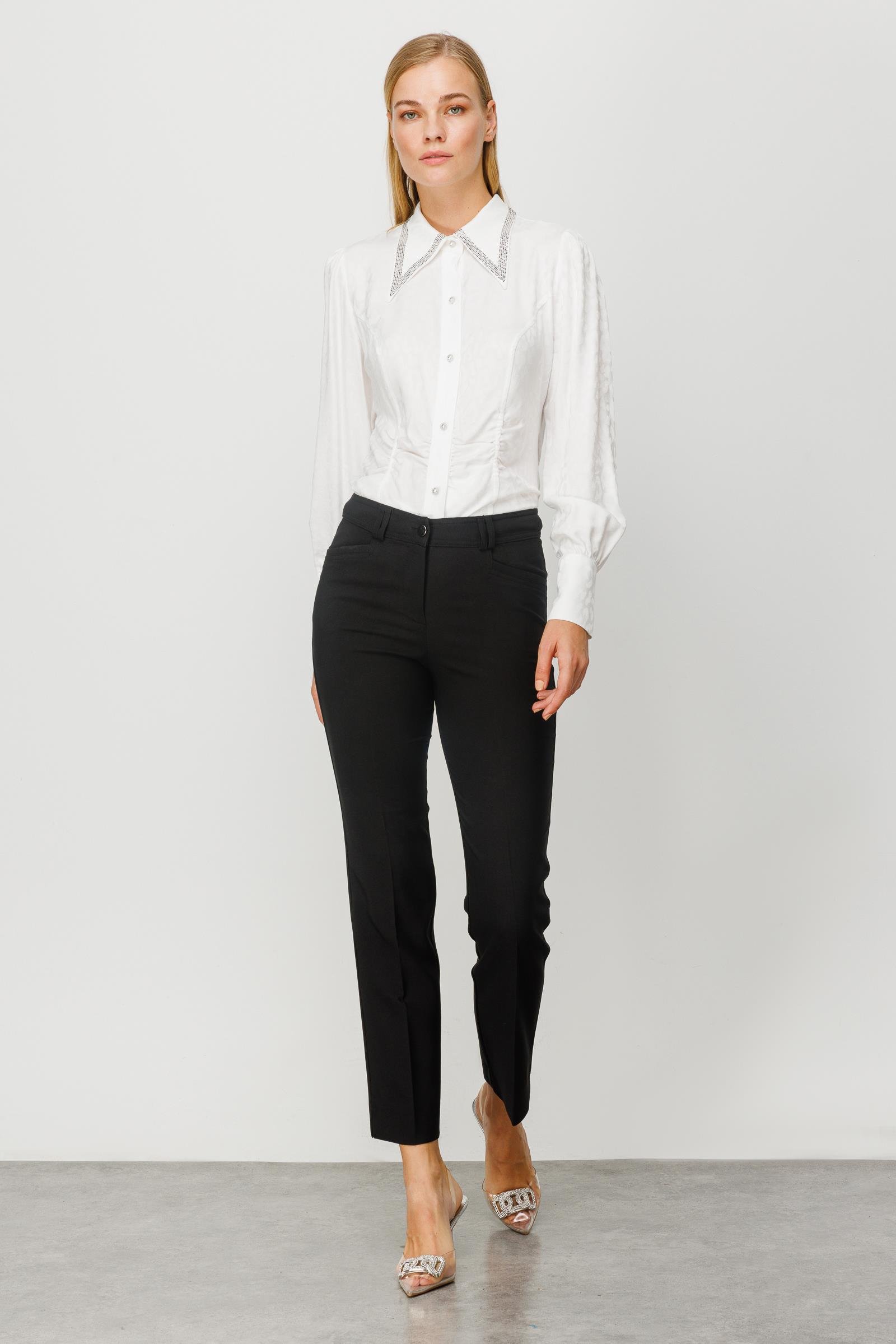 Modailgi  Beş Cep Dar Paça Pantolon Siyah