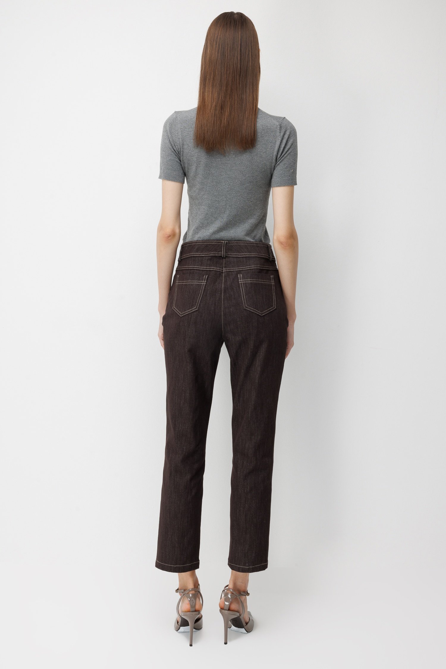 Modailgi  Beş Cep Klasik Dar Paça Denim Pantolon - 70131 Kahve