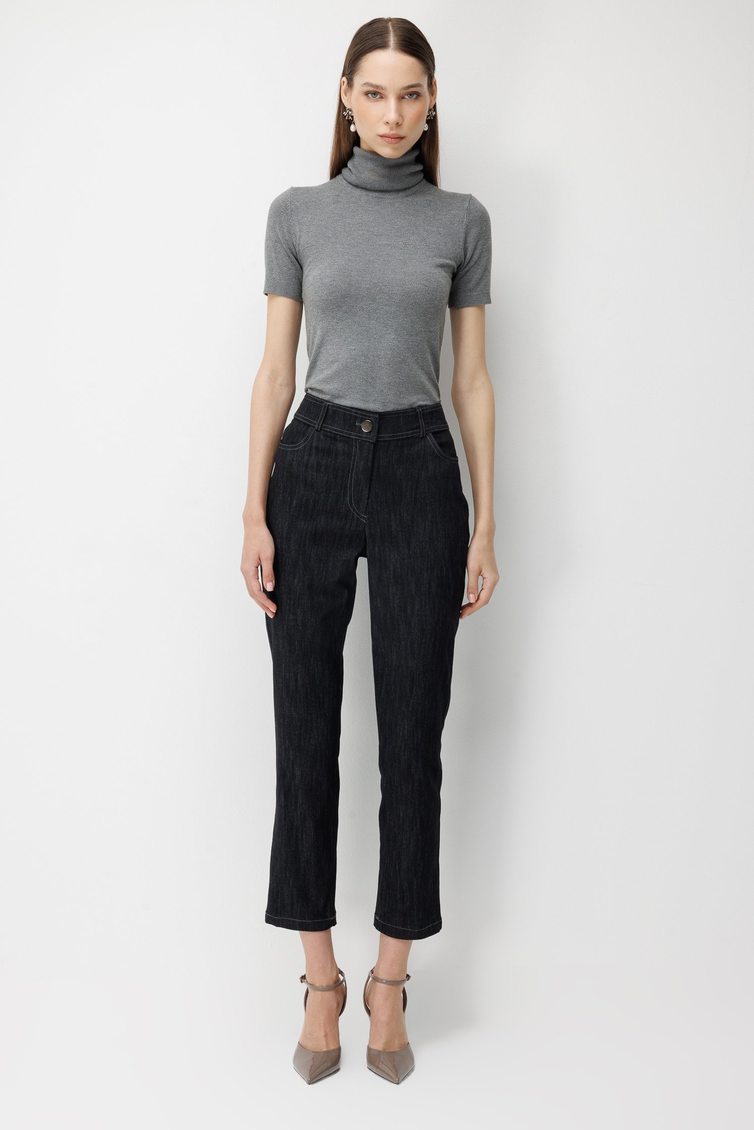Modailgi  Beş Cep Klasik Dar Paça Denim Pantolon - 70131 Siyah