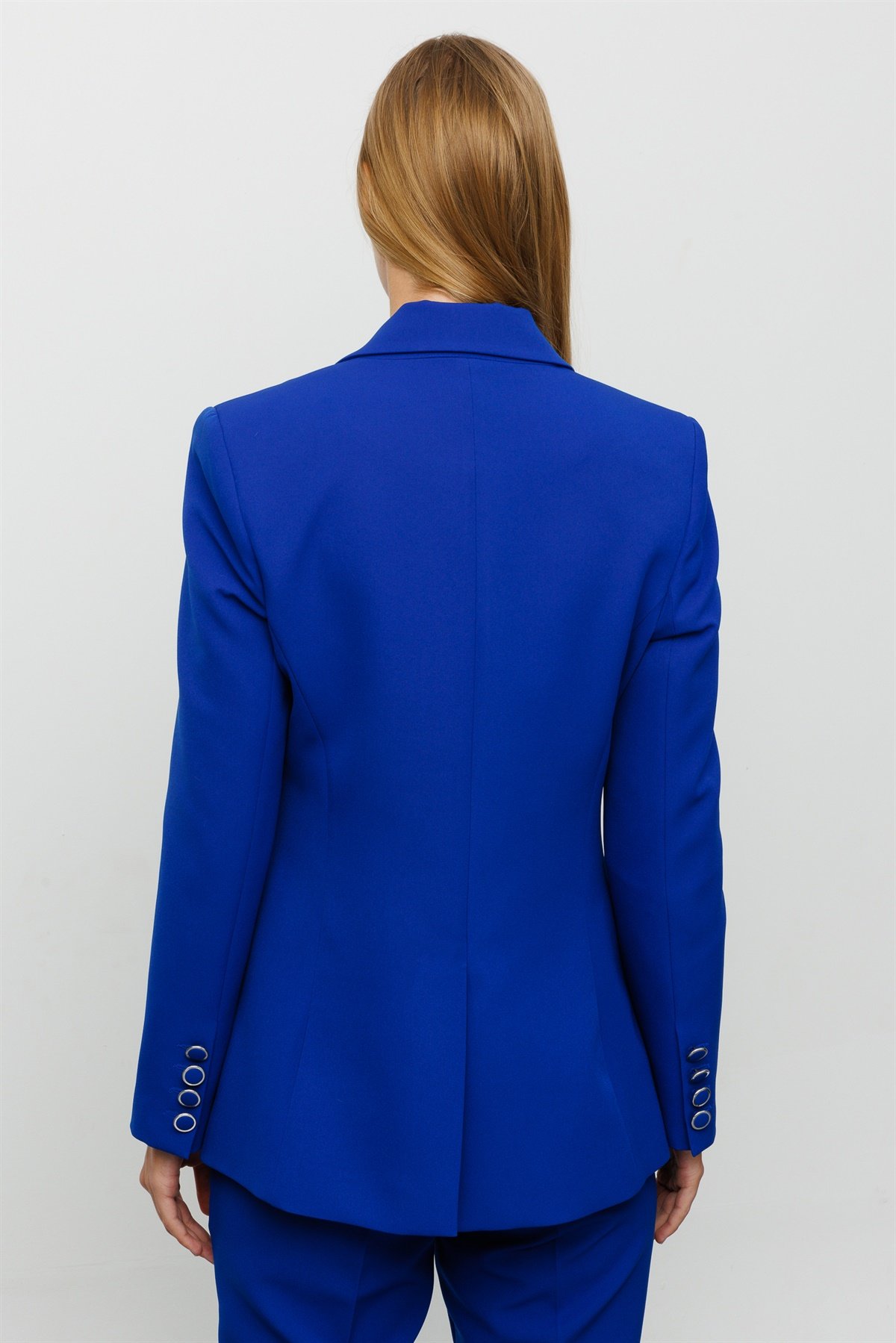 Modailgi  Blazer Tek Düğme Ceket Saks