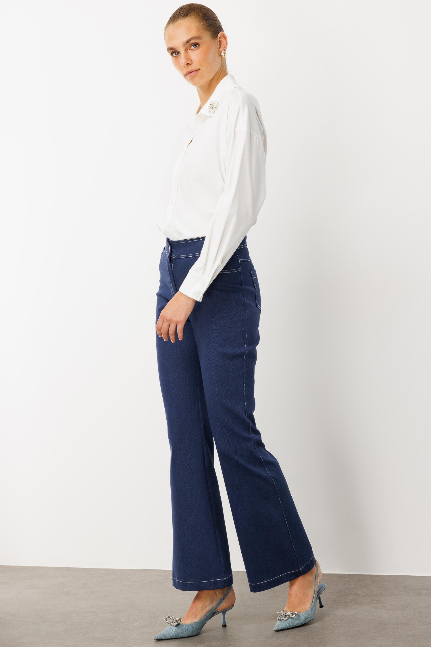 Modailgi  Denim Beş Cep Pantolon - 77001 İndigo