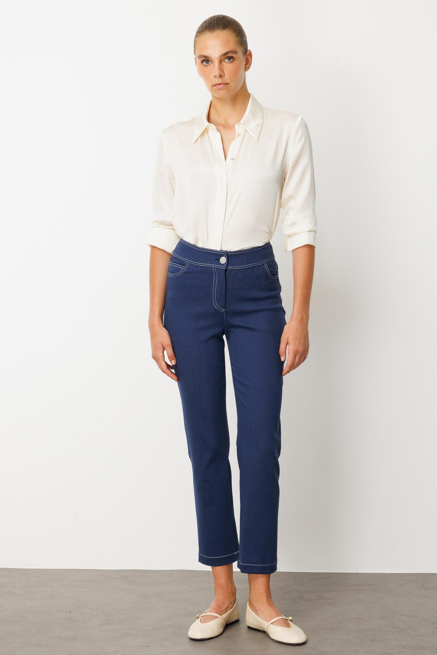 Modailgi  Denim Beş Cep Pantolon - 77002 İndigo