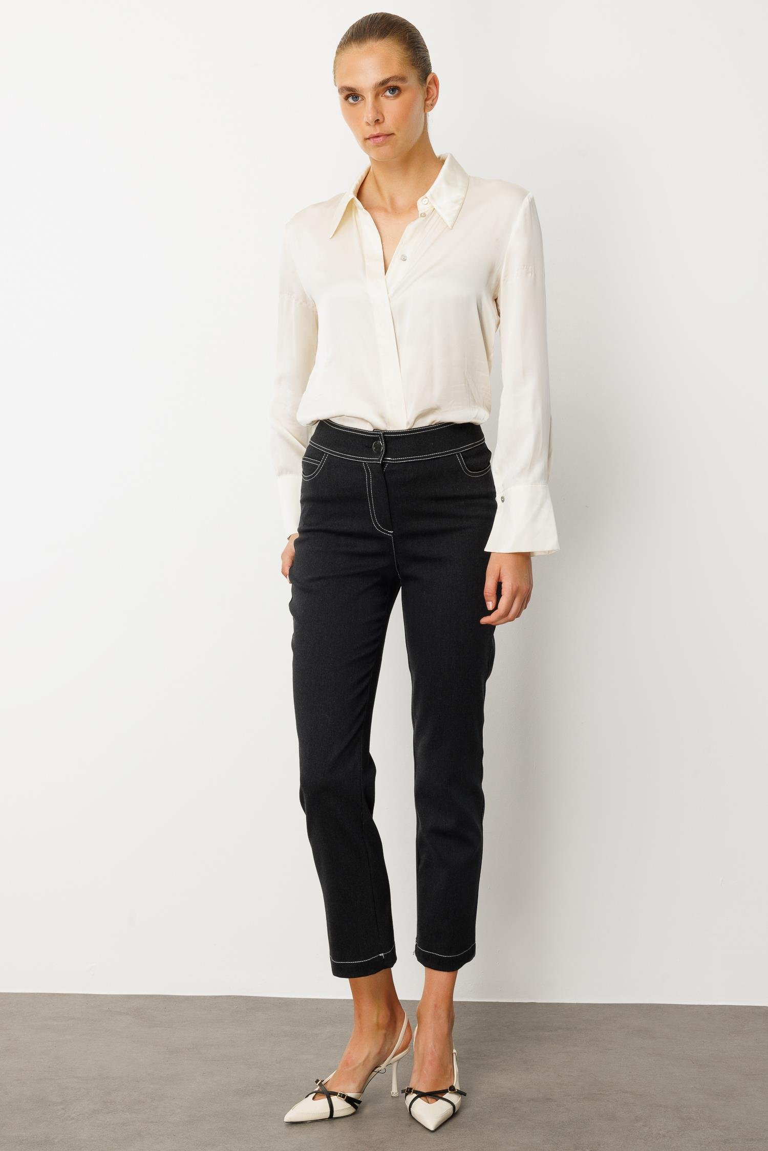 Modailgi  Denim Beş Cep Pantolon - 77002 Siyah