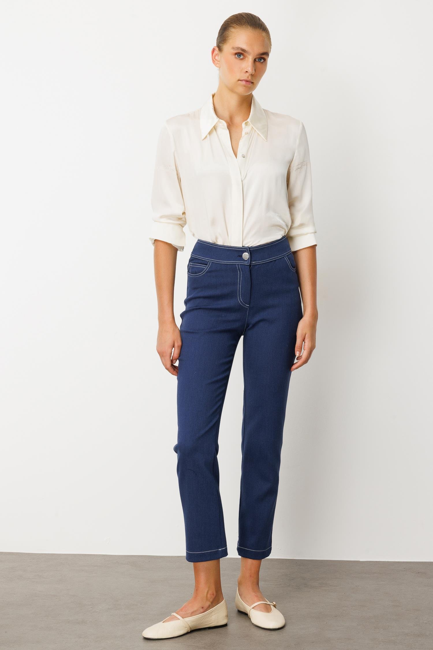 Modailgi  Denim Beş Cep Pantolon - 77002 İndigo