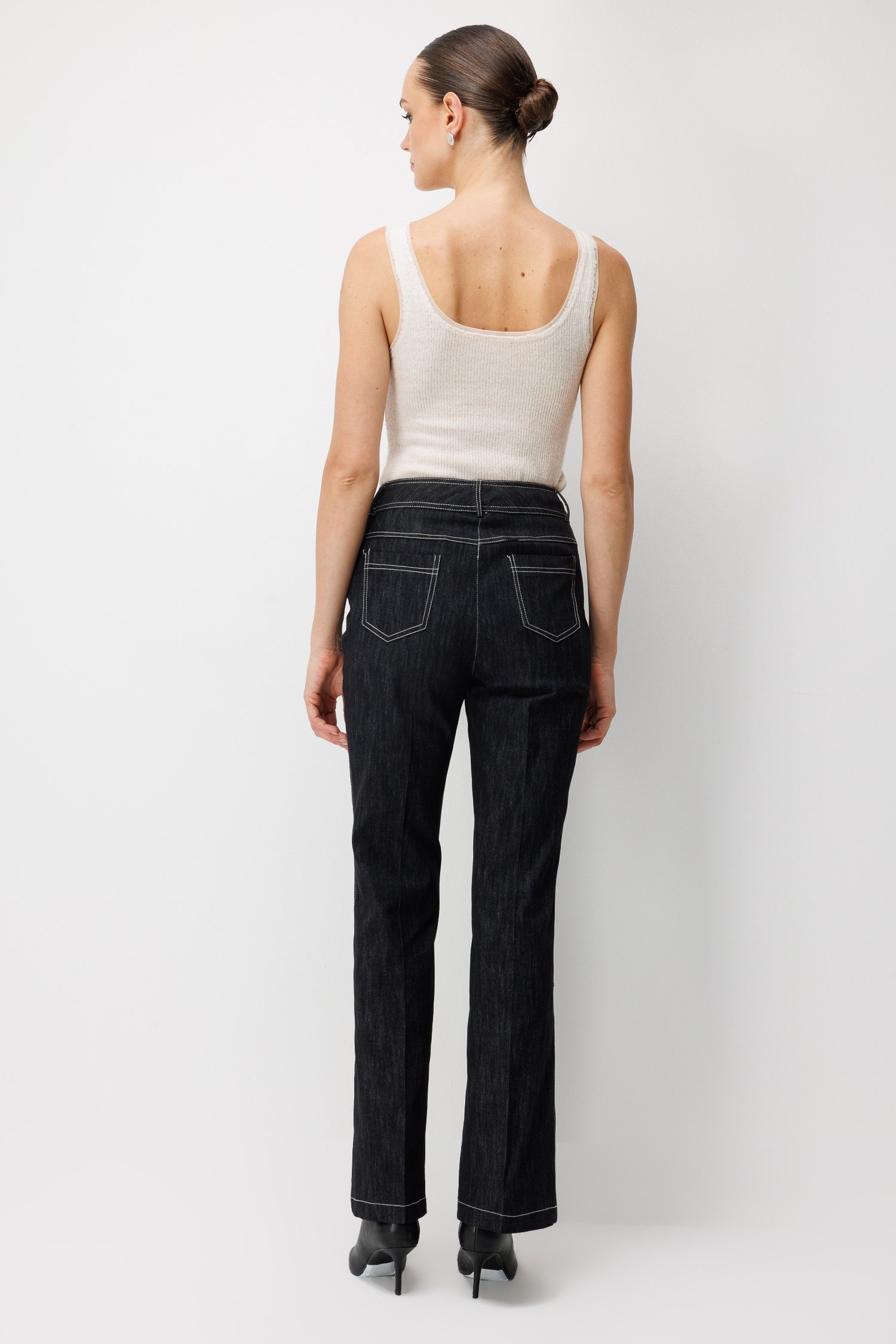 Modailgi  Denim İspanyol Paça Pantolon - 70130 Siyah