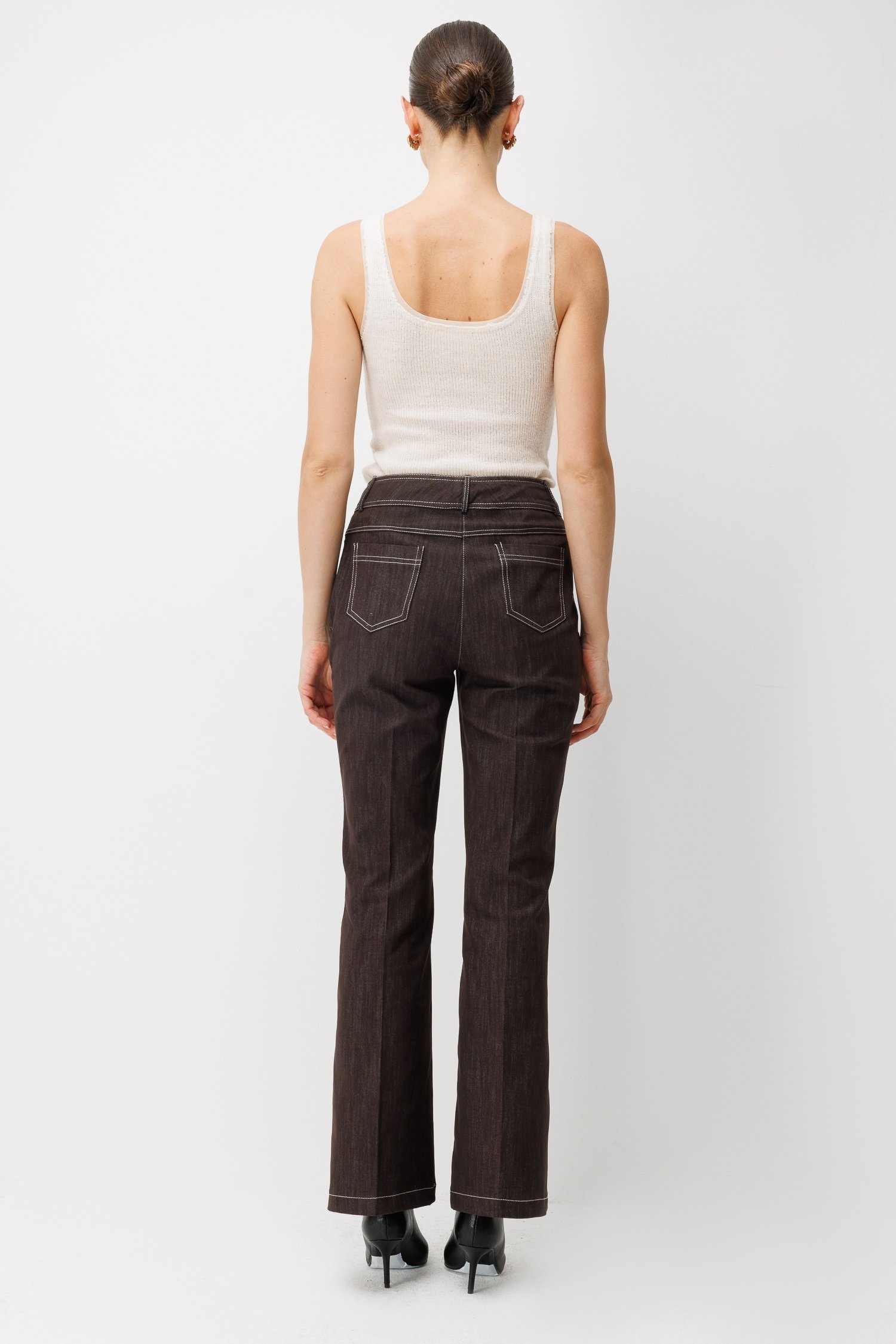Modailgi  Denim İspanyol Paça Pantolon - 70130 Kahve