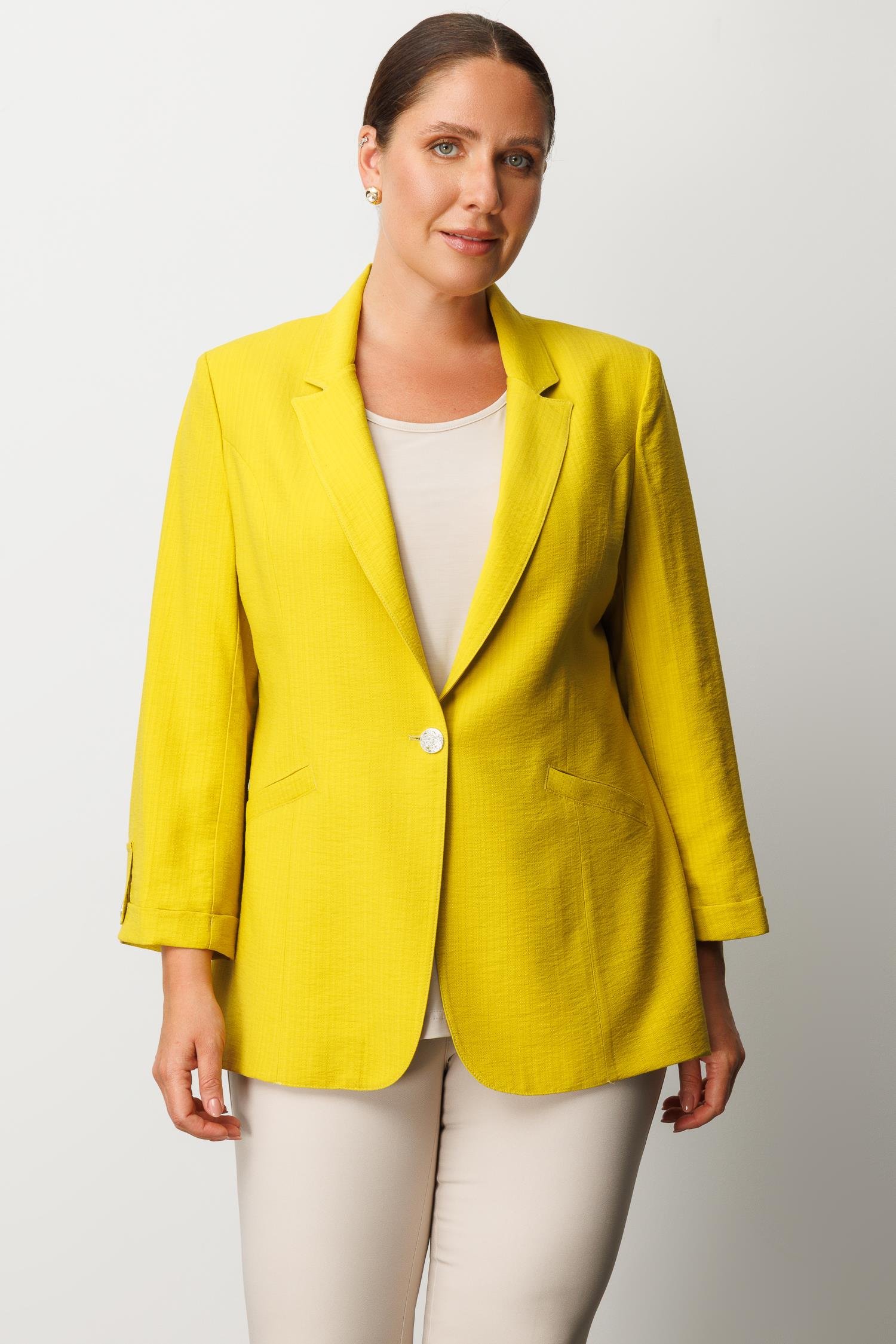 Modailgi  Duble Truvakar Kol Yarım Astarlı Rahat Kesim Ceket Asit