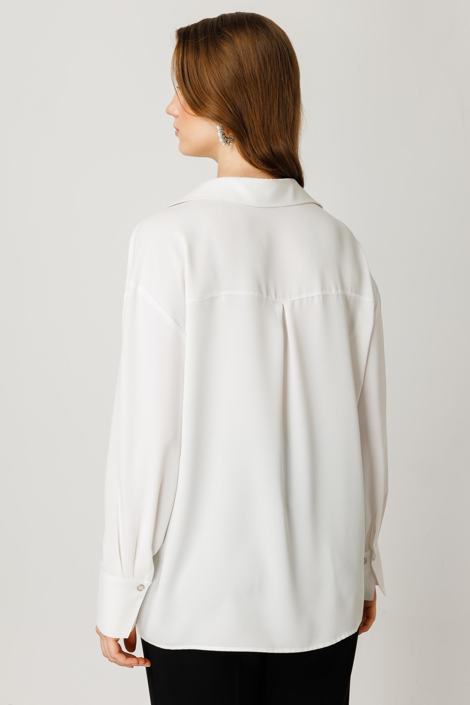 Modailgi  Düşük Omuz Salaş Gömlek Ekru