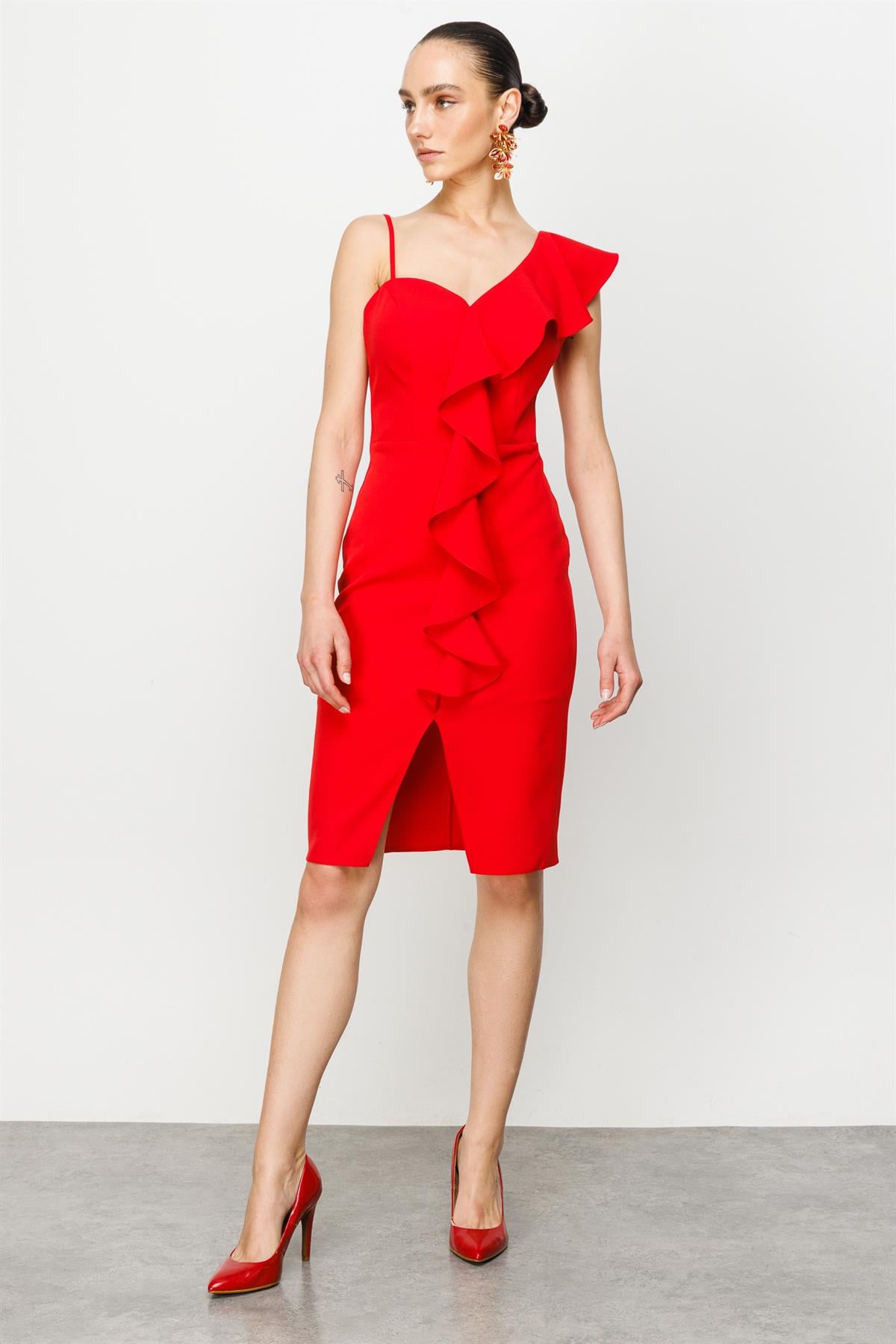 Modailgi  Elbise Kırmızı