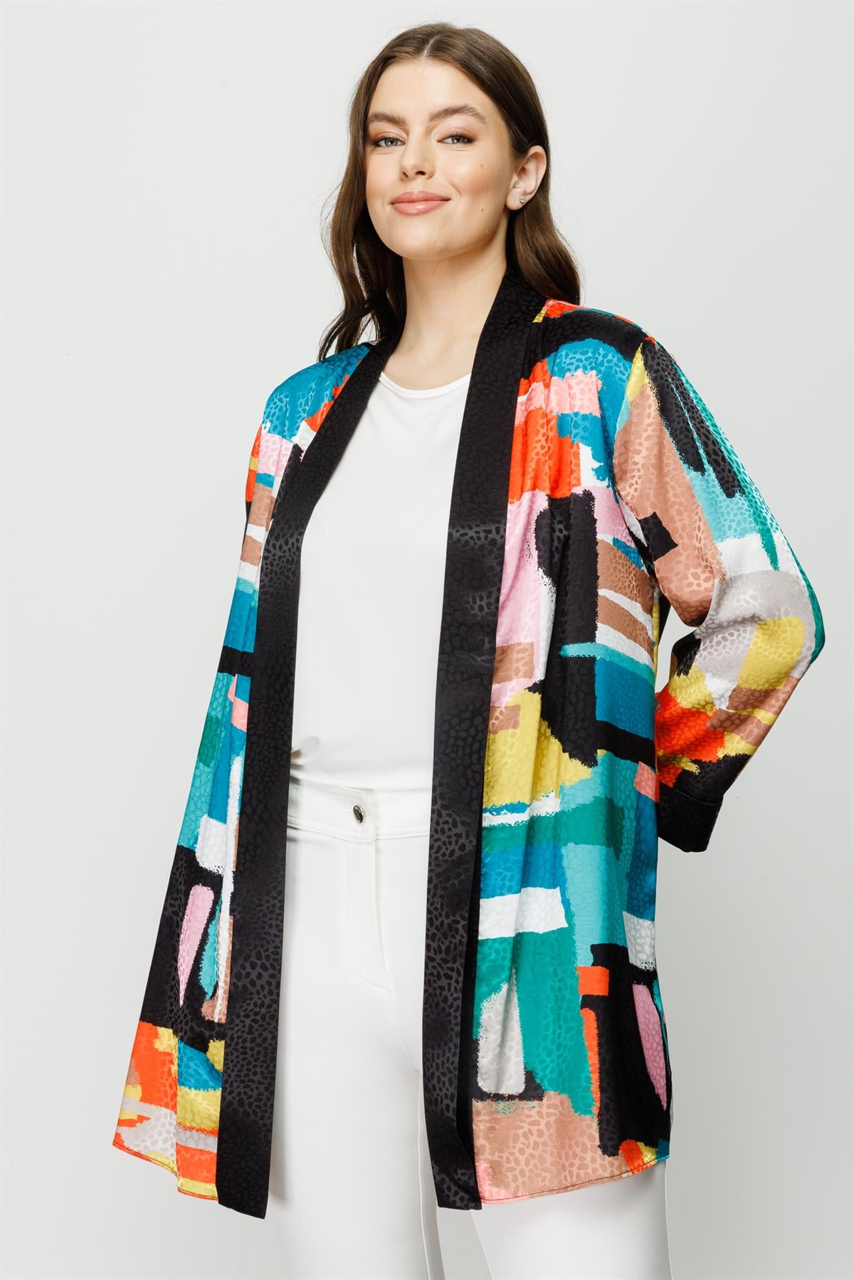 Modailgi  Emprime Patchwork Desenli İkili Kısa Tunik Orijinal