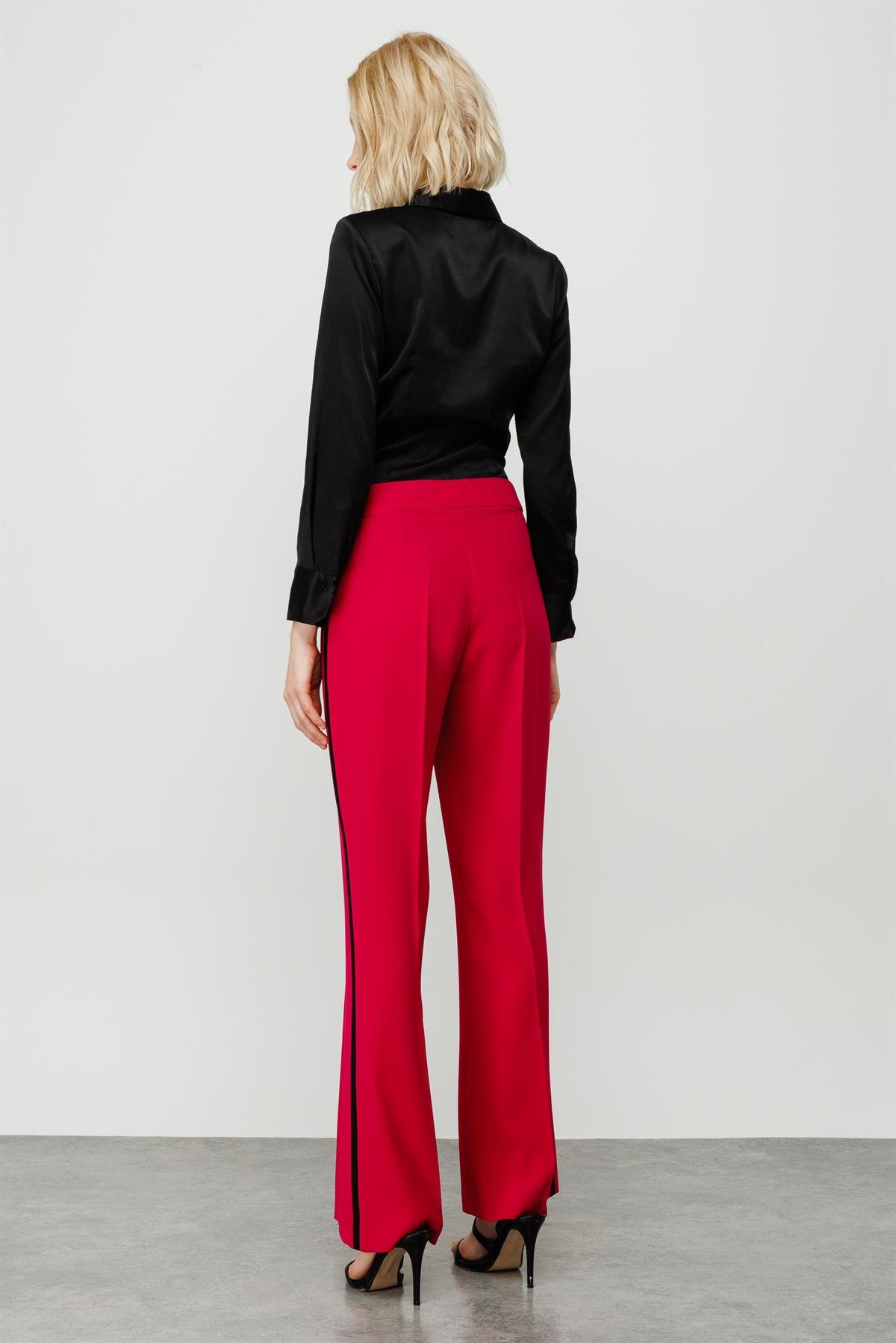 Modailgi  Enkürüsteli Bol Paça Pantolon Fuşya