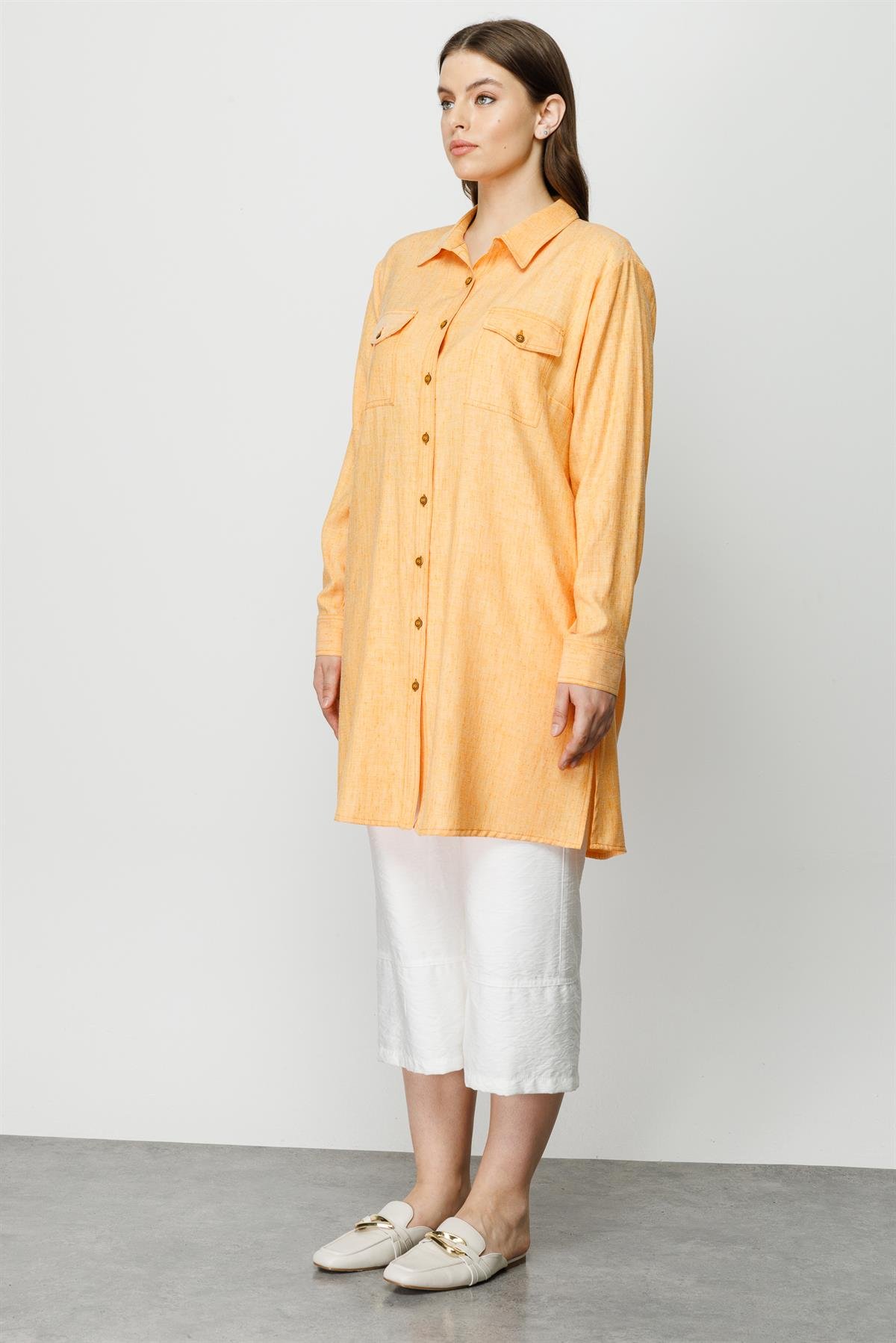 Modailgi  Erkek Yaka Cep Kapaklı Tunik Mango