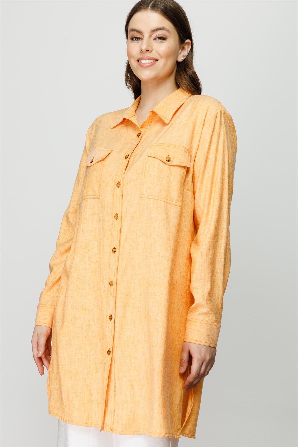 Modailgi  Erkek Yaka Cep Kapaklı Tunik Mango