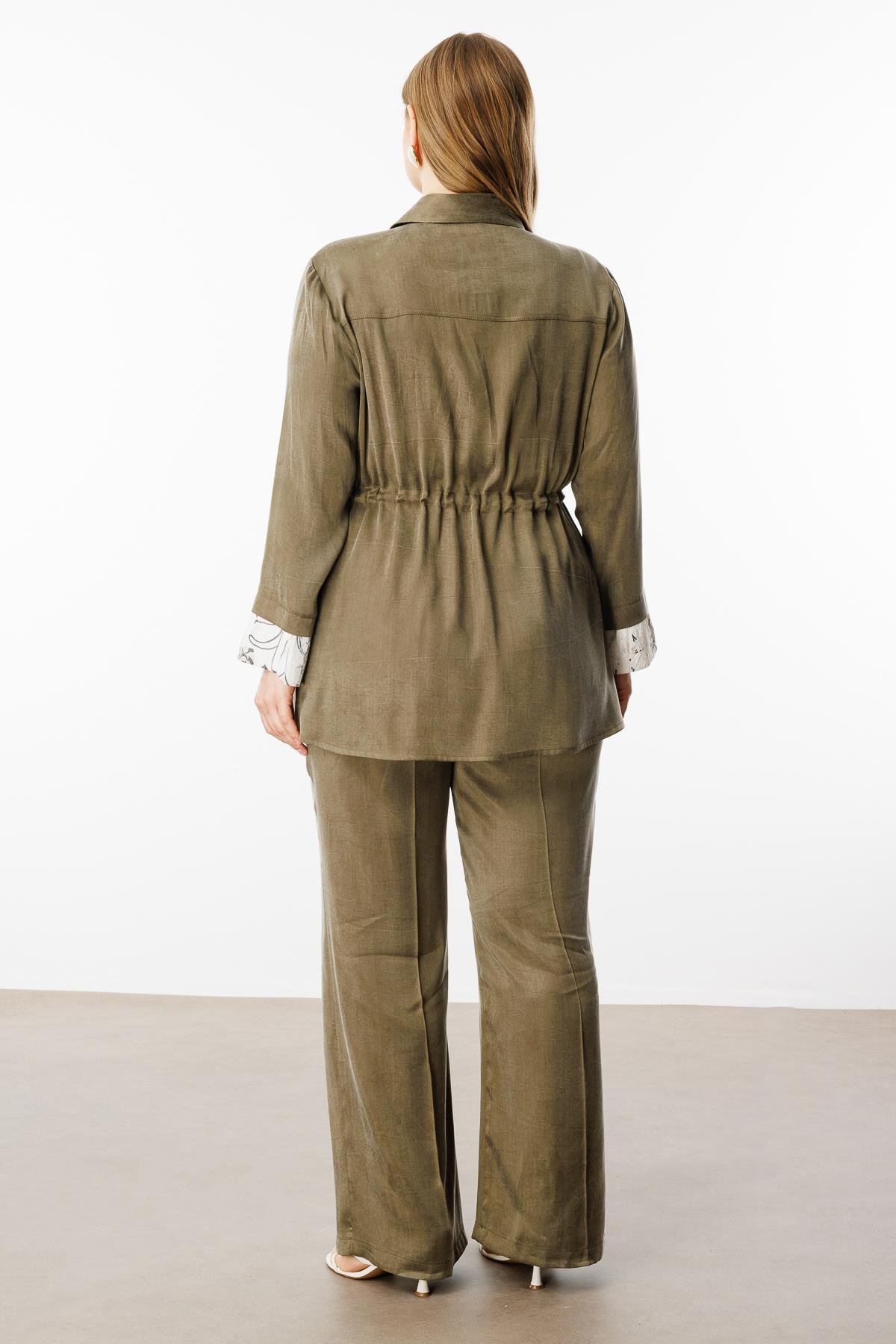 Modailgi  Erkek Yaka Cep Kapaklı Tunik Haki