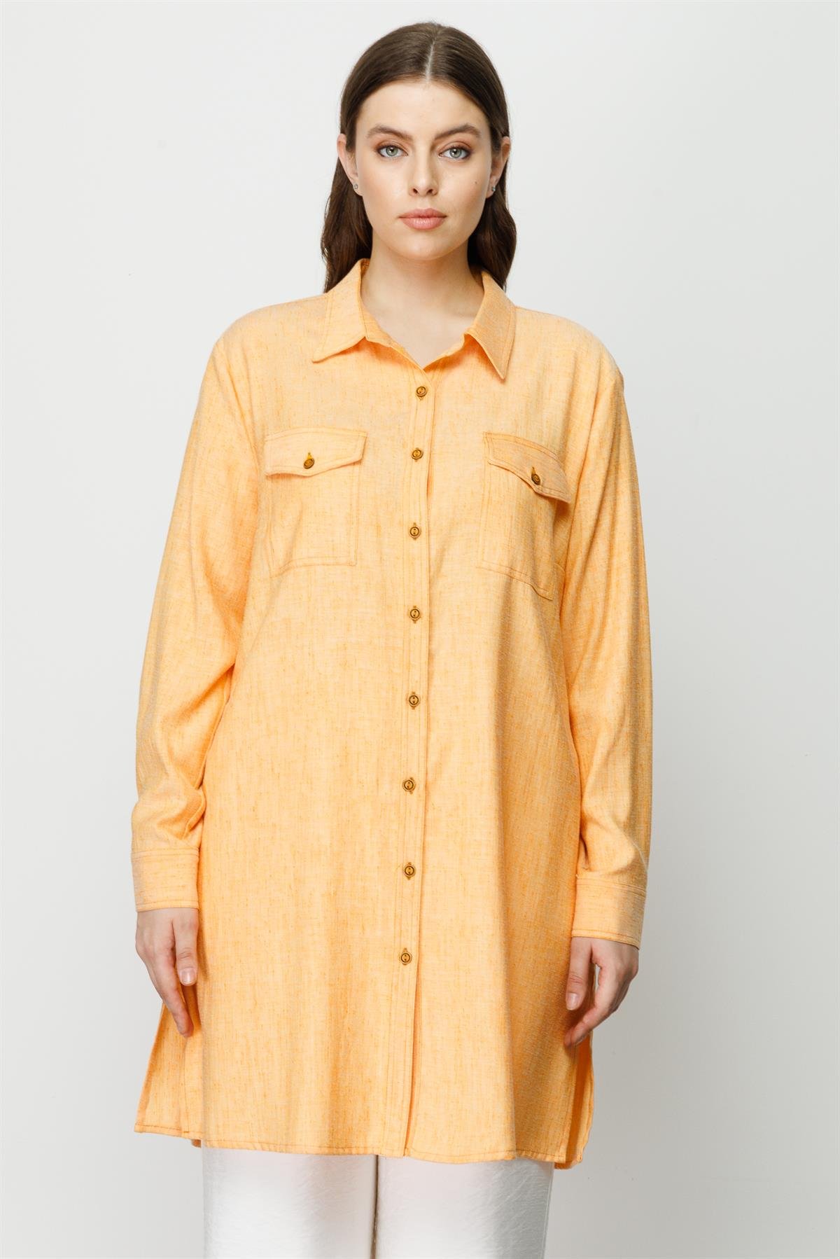 Modailgi  Erkek Yaka Cep Kapaklı Tunik Mango