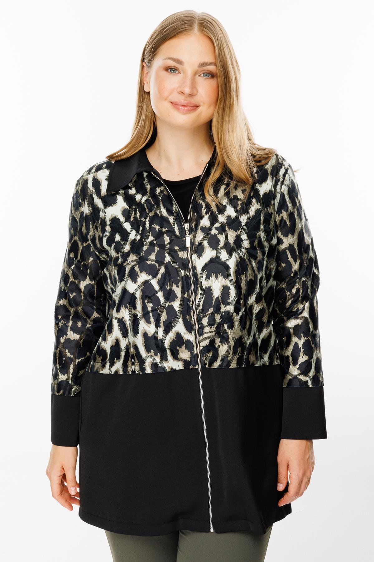 Modailgi  Erkek Yaka Desenli Tunik Haki