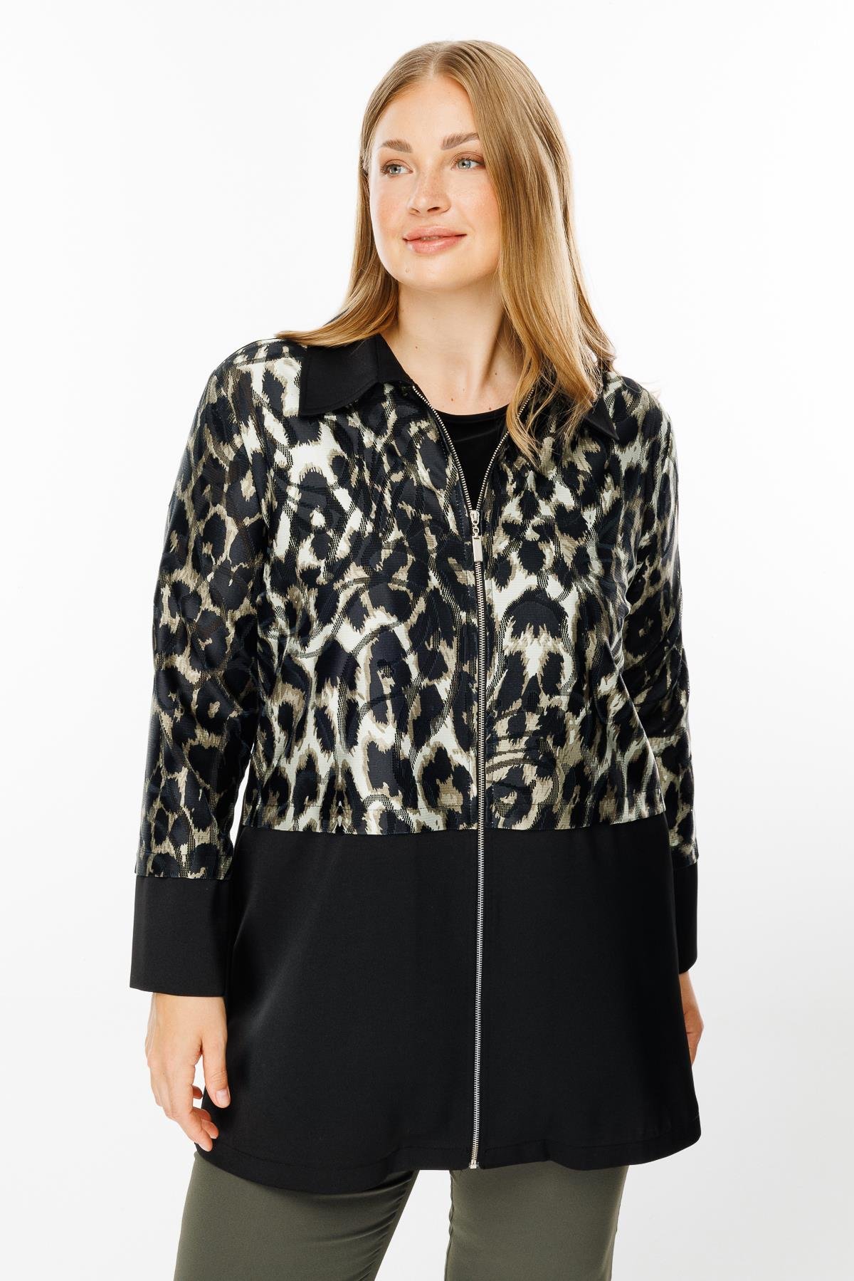 Modailgi  Erkek Yaka Desenli Tunik Haki