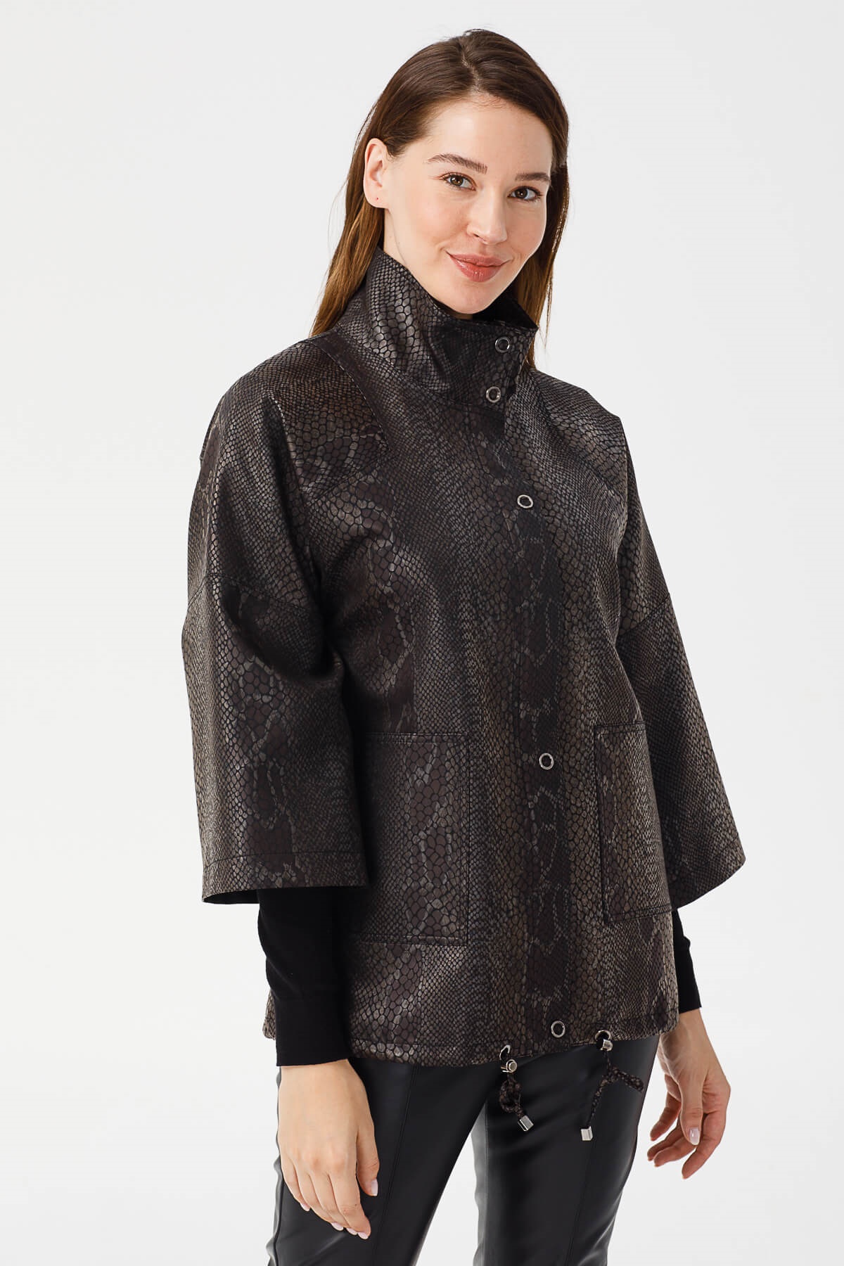 Modailgi  Evaze Kollu Oversize Astarlı Mont ORJİNAL