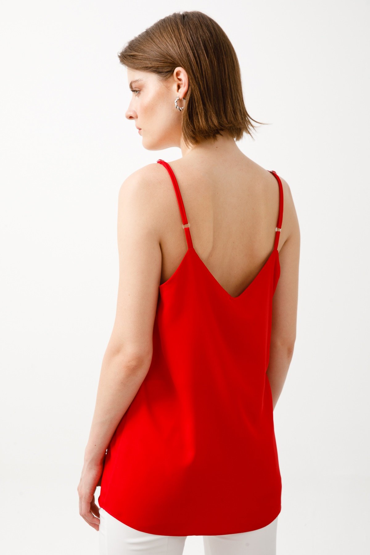 Modailgi  İp Askılı Atlet Kırmızı