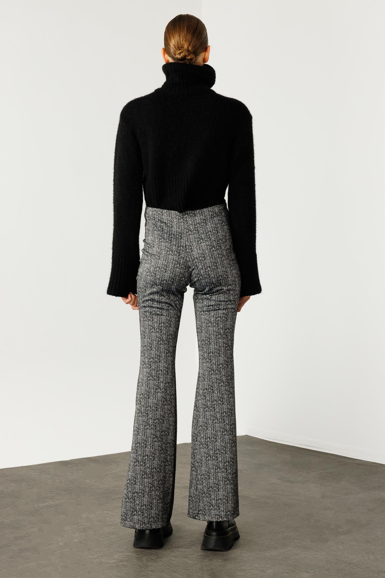 Modailgi  İspanyol Paça Örme Pantolon - 1573,7967 Antrasit