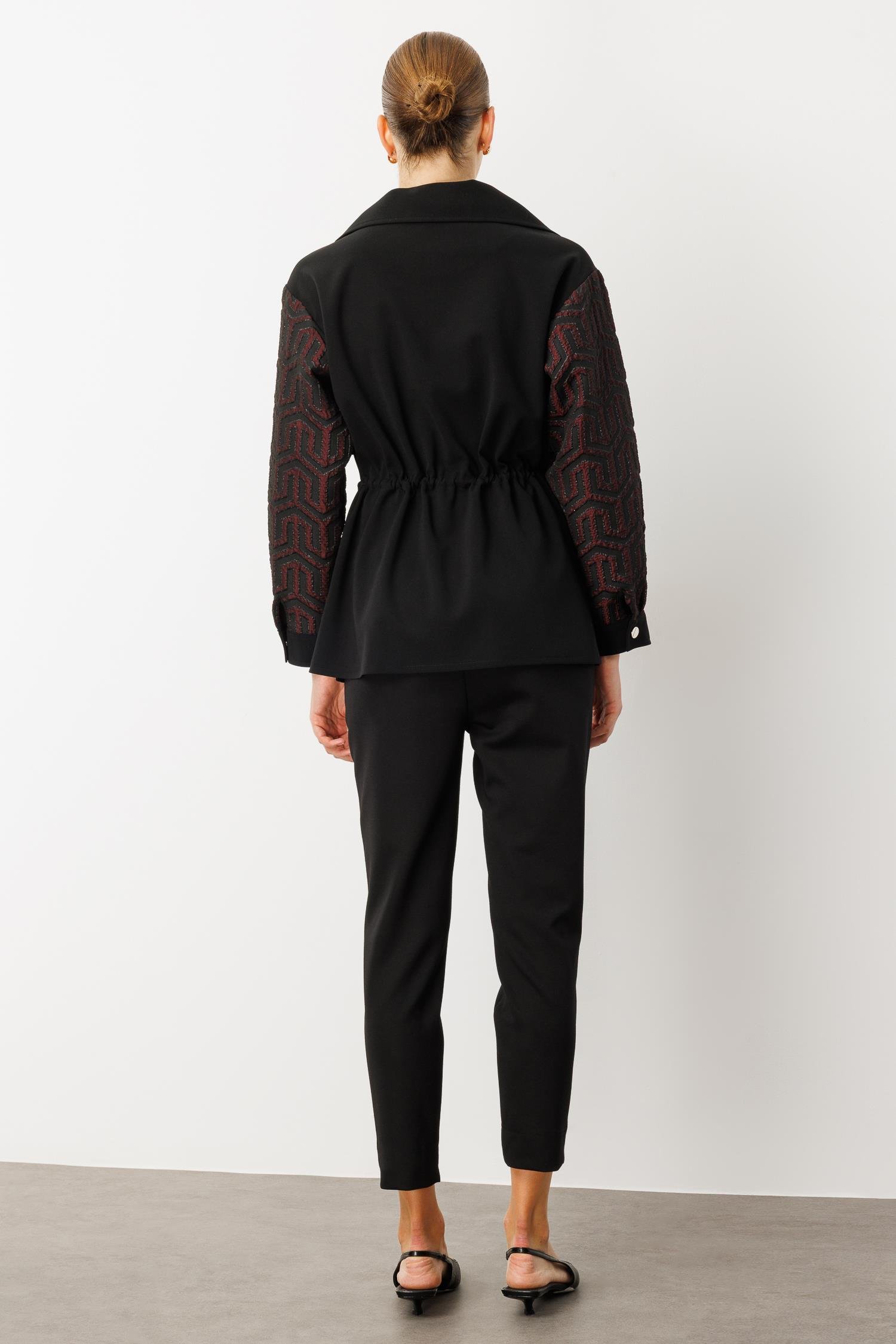 Modailgi  Jakarlı Fermuarlı Tunik Bordo