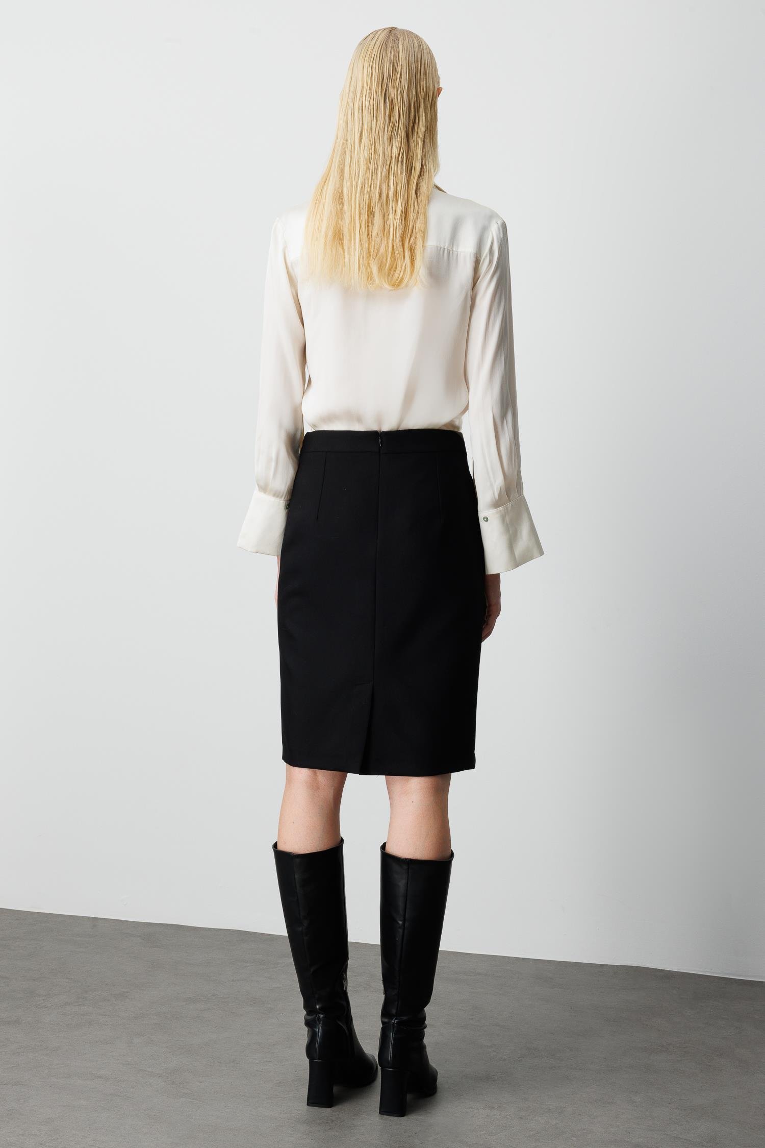 Modailgi  Kısa Küp Etek Siyah