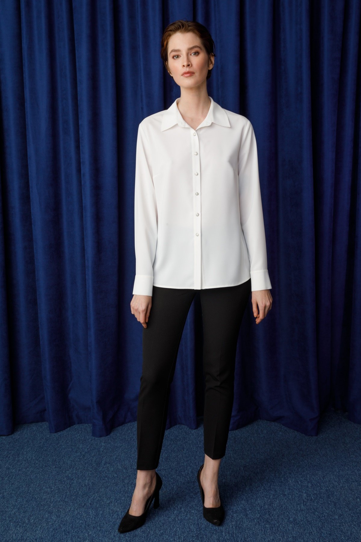 Modailgi  Klasik Erkek Yaka Gömlek Ekru