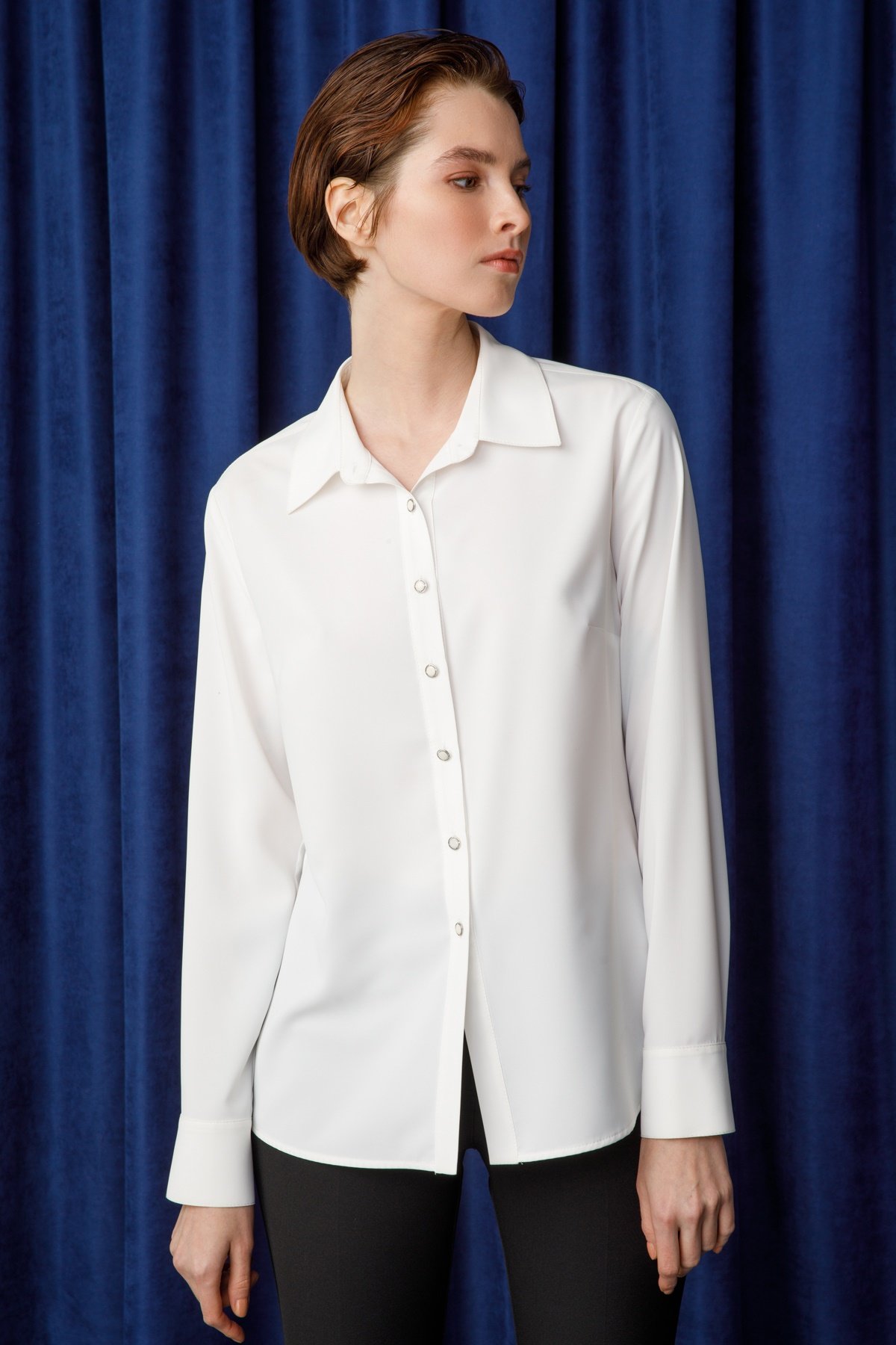 Modailgi  Klasik Erkek Yaka Gömlek Ekru