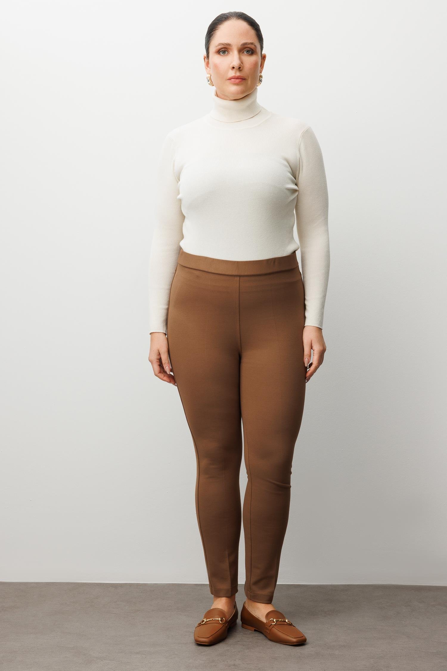 Modailgi  Klasik Tayt Pantolon Camel