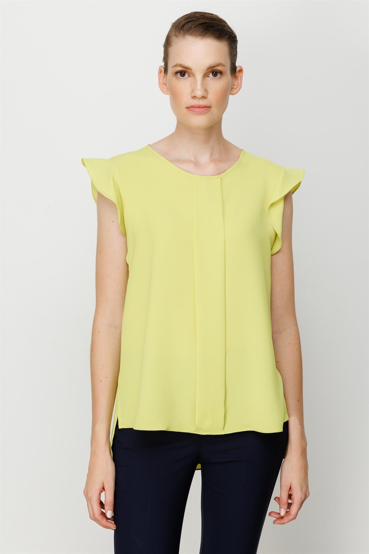 Modailgi  Kolları Volanlı Bluz Asit