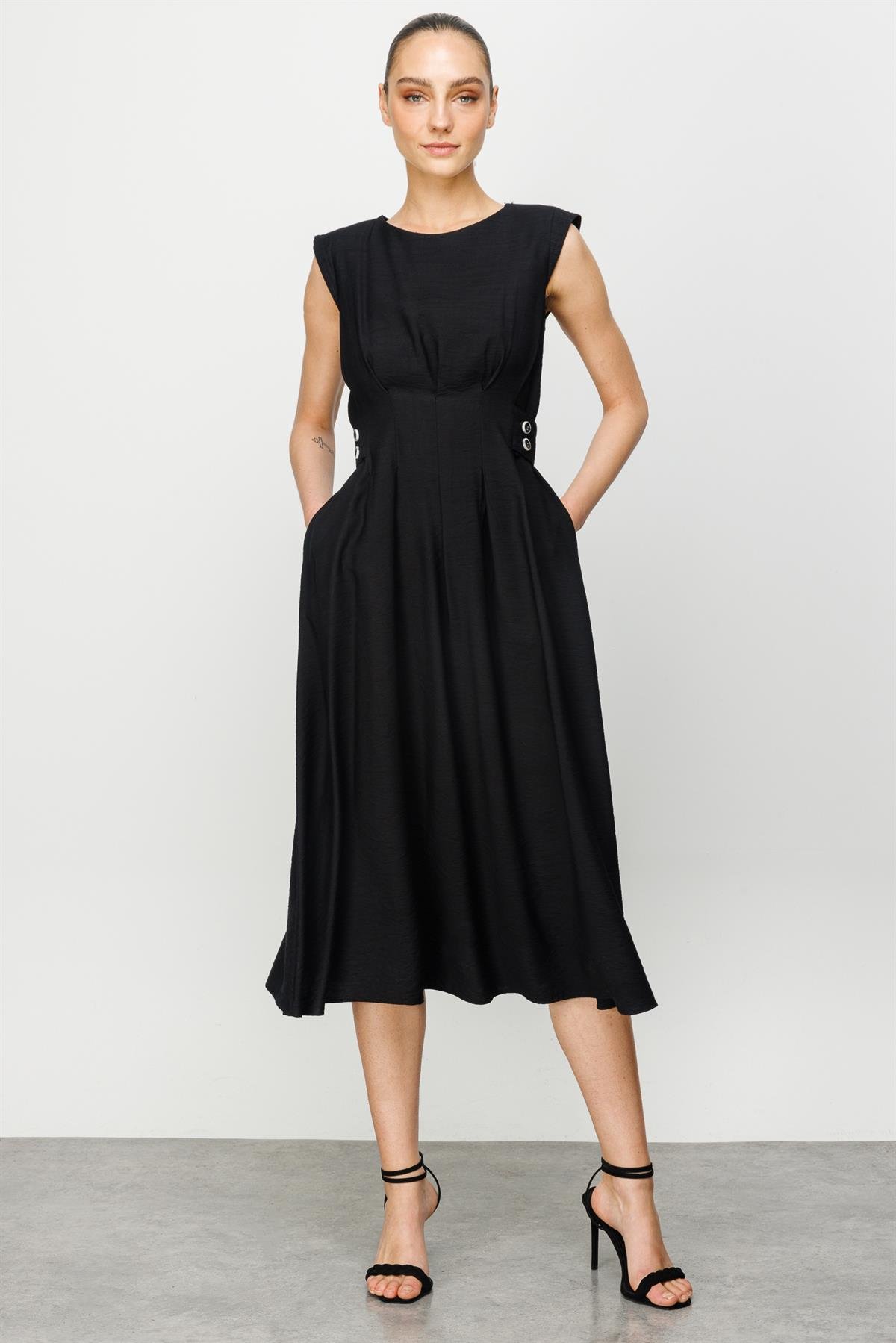 Modailgi  Kolsuz Elbise Siyah