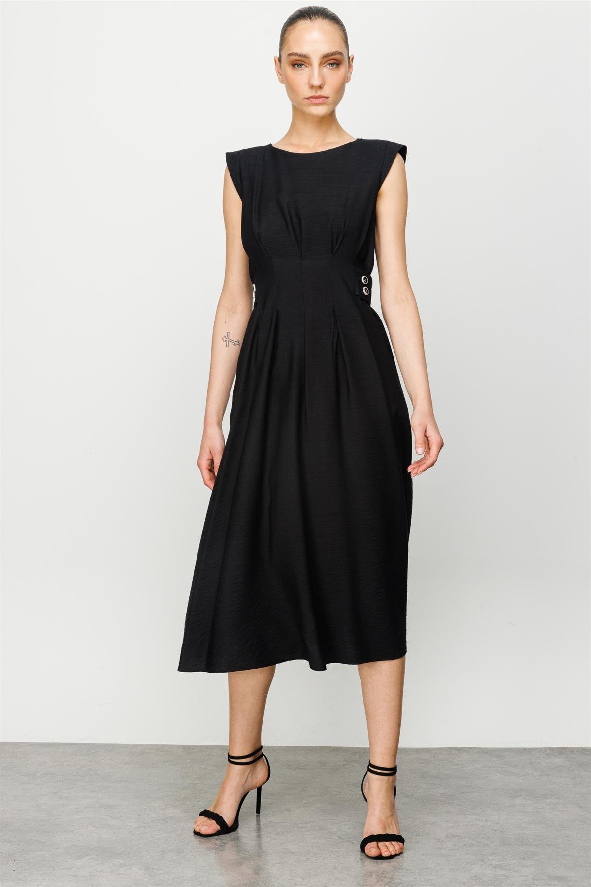 Modailgi  Kolsuz Elbise Siyah