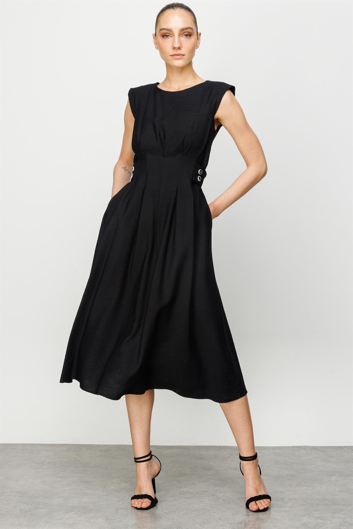 Modailgi  Kolsuz Elbise Siyah