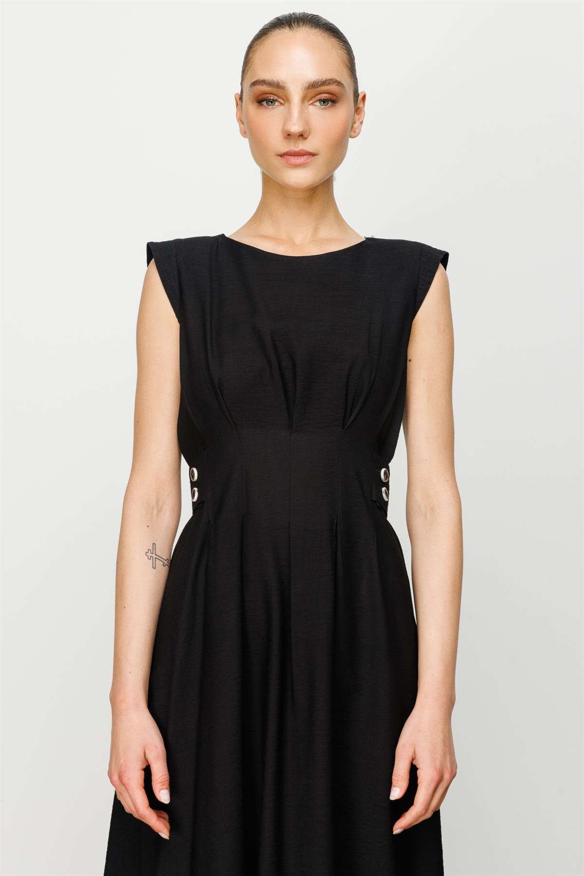 Modailgi  Kolsuz Elbise Siyah